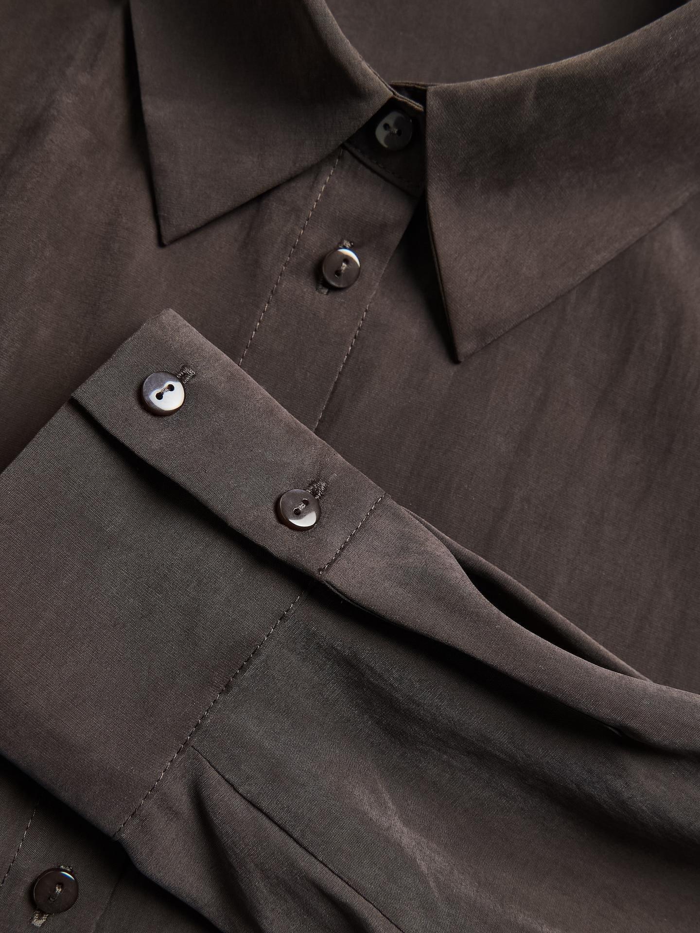 Brown Modal Blend Shirt, Brown, medium
