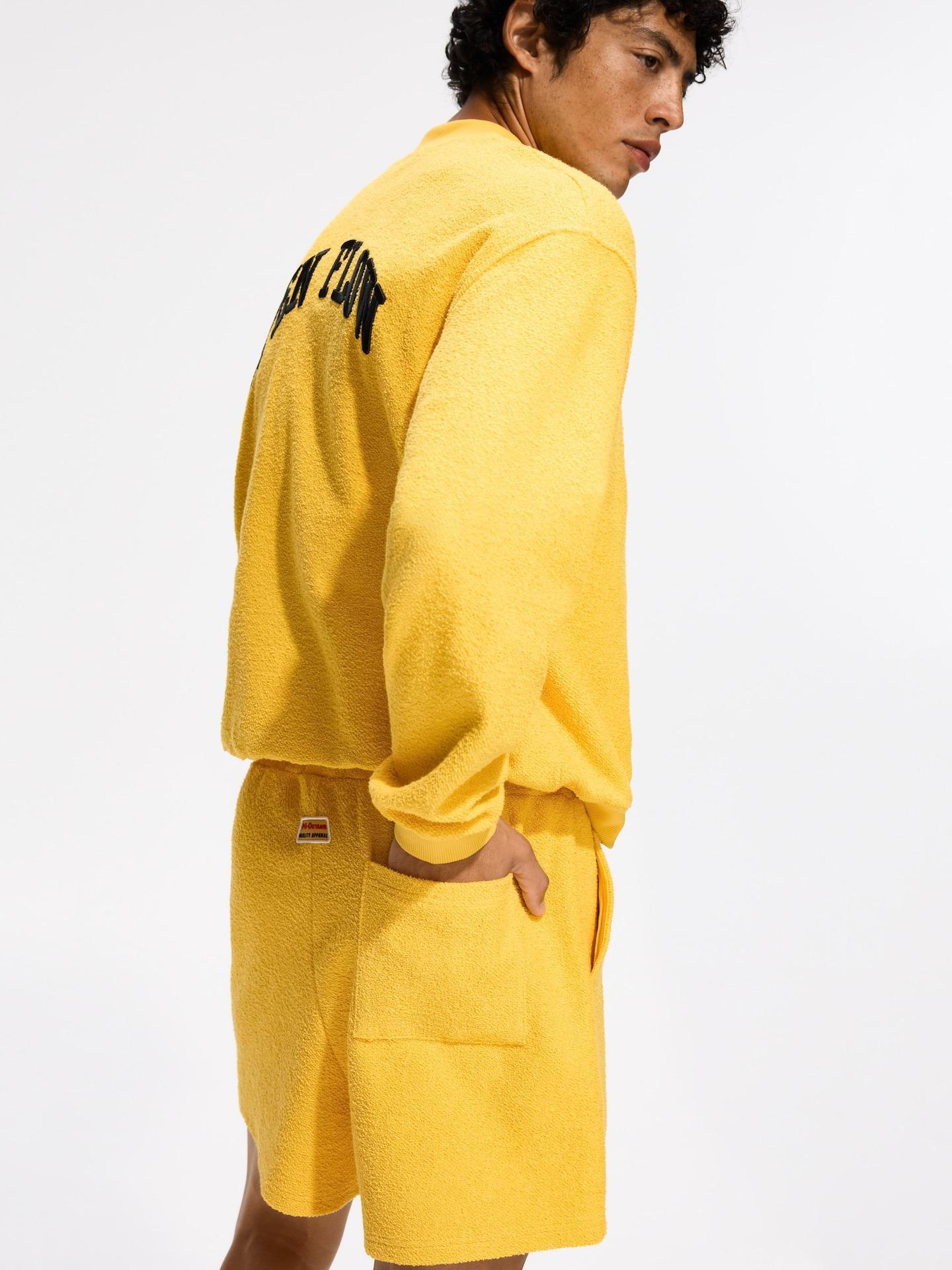 Yellow Structured Regular Fit Shorts, Yellow, large image number 1