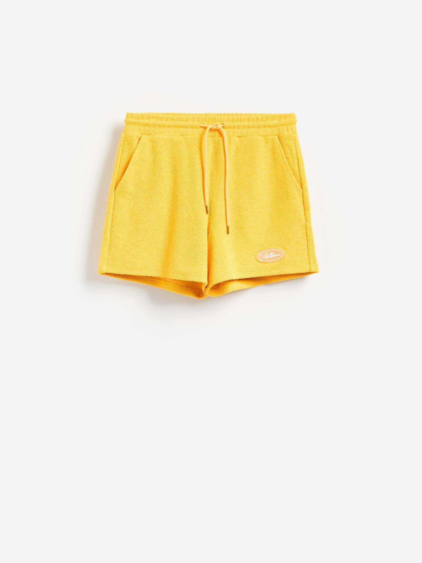 Yellow Structured Regular Fit Shorts, Yellow, large image number 3