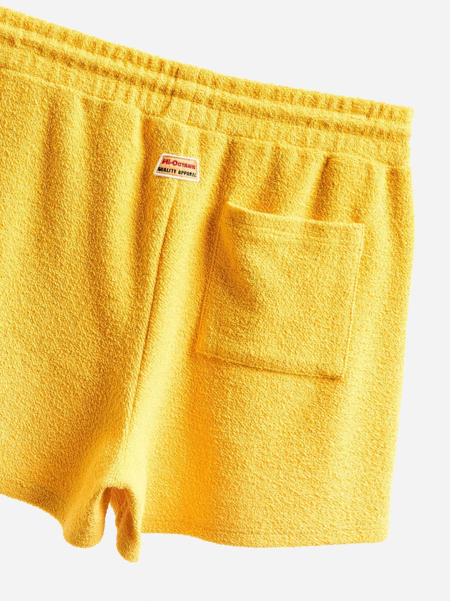 Yellow Structured Regular Fit Shorts, Yellow, large image number 4