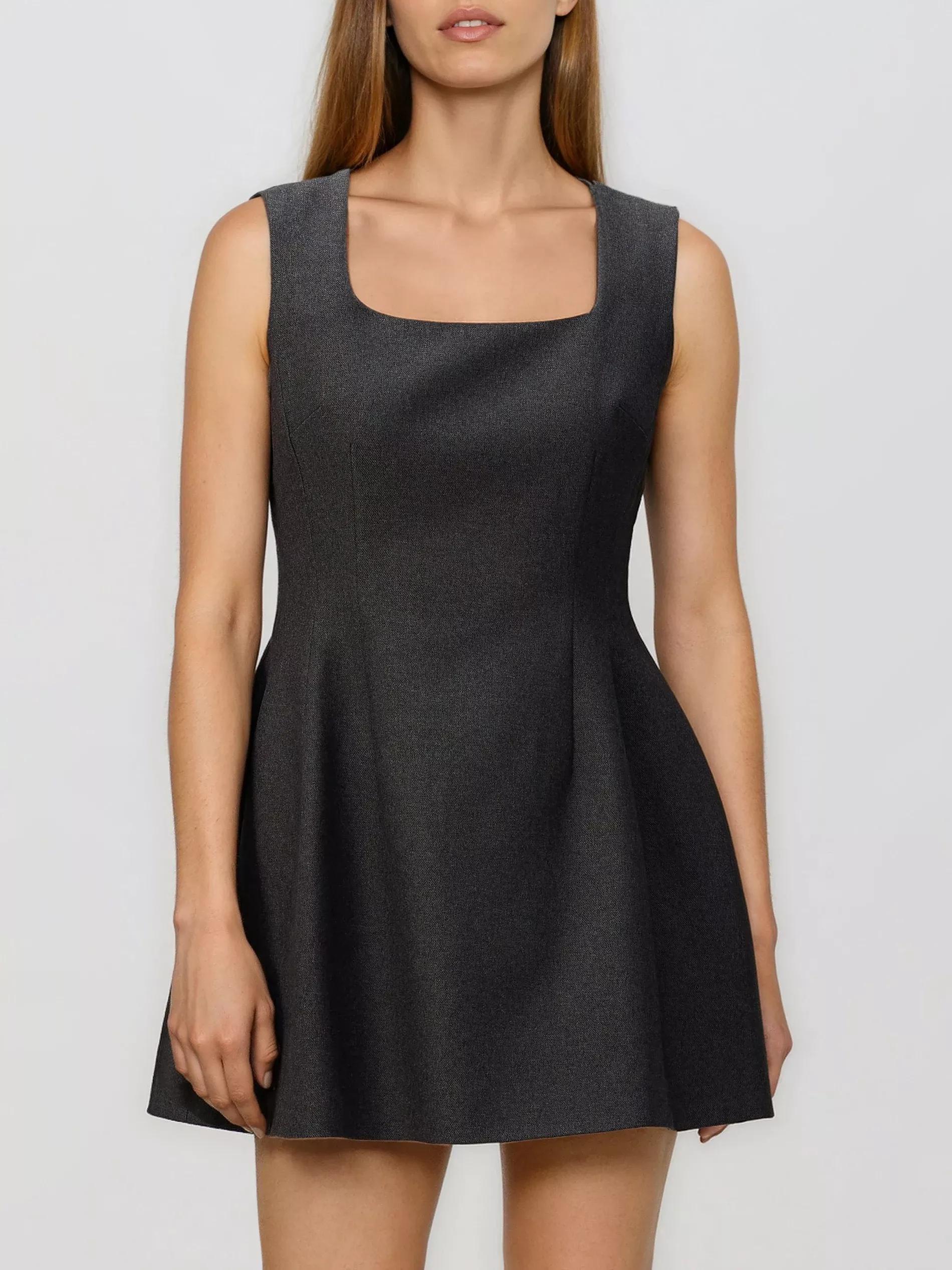 Grey Mini Dress, Light grey, large image number 0