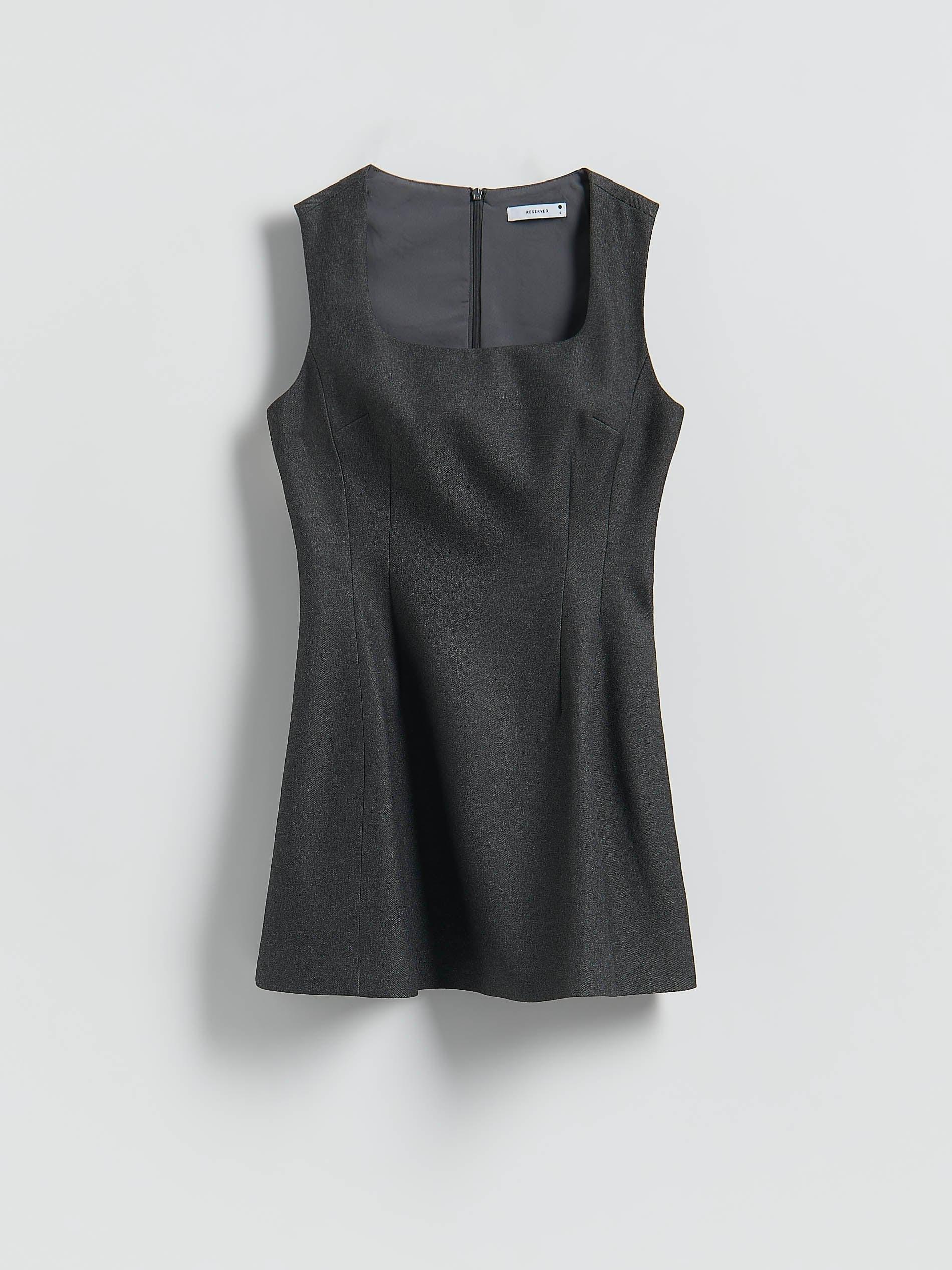 Grey Mini Dress, Light grey, large image number 4