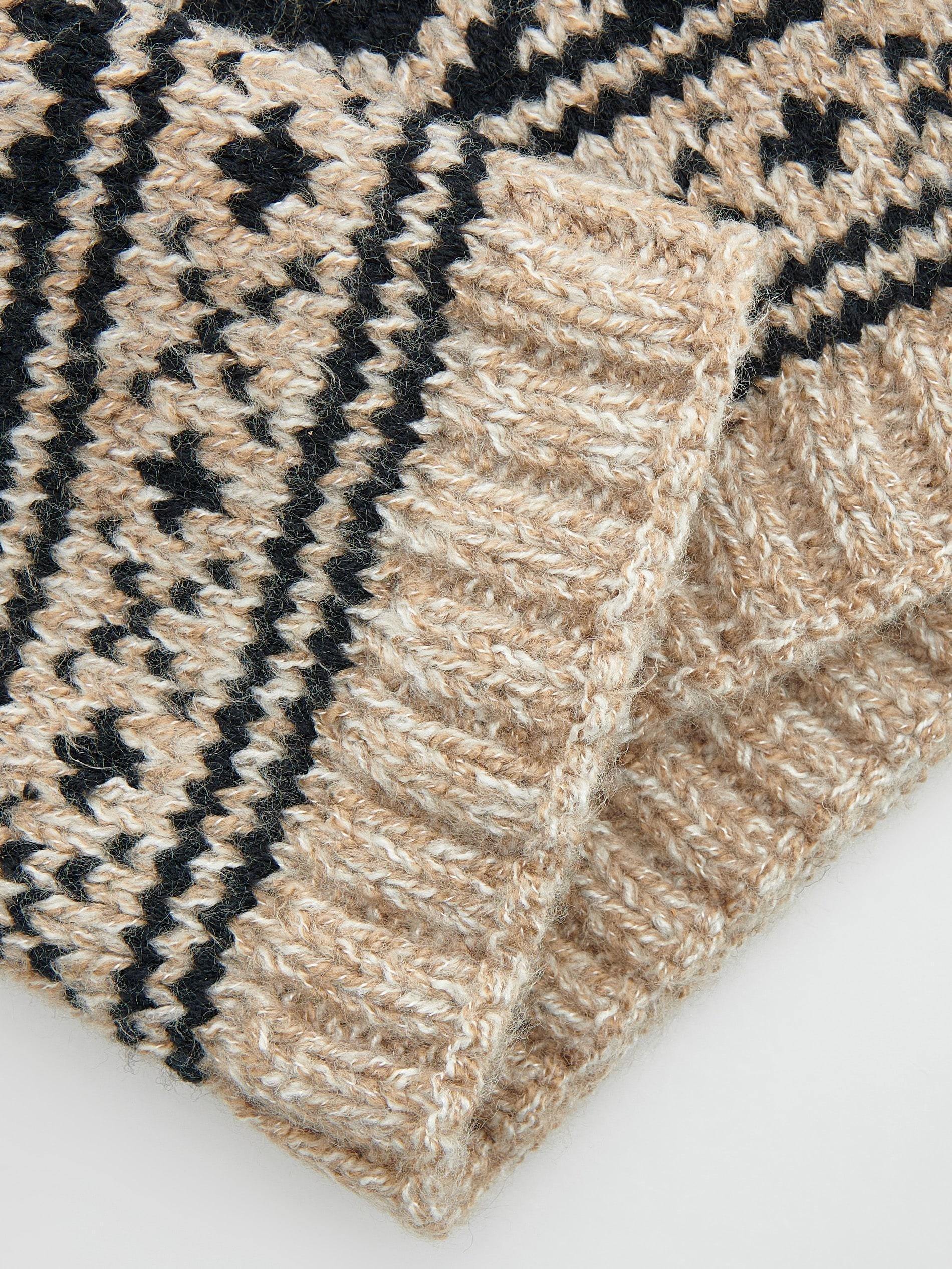 Beige Circle Scarf, Beige, large image number 1