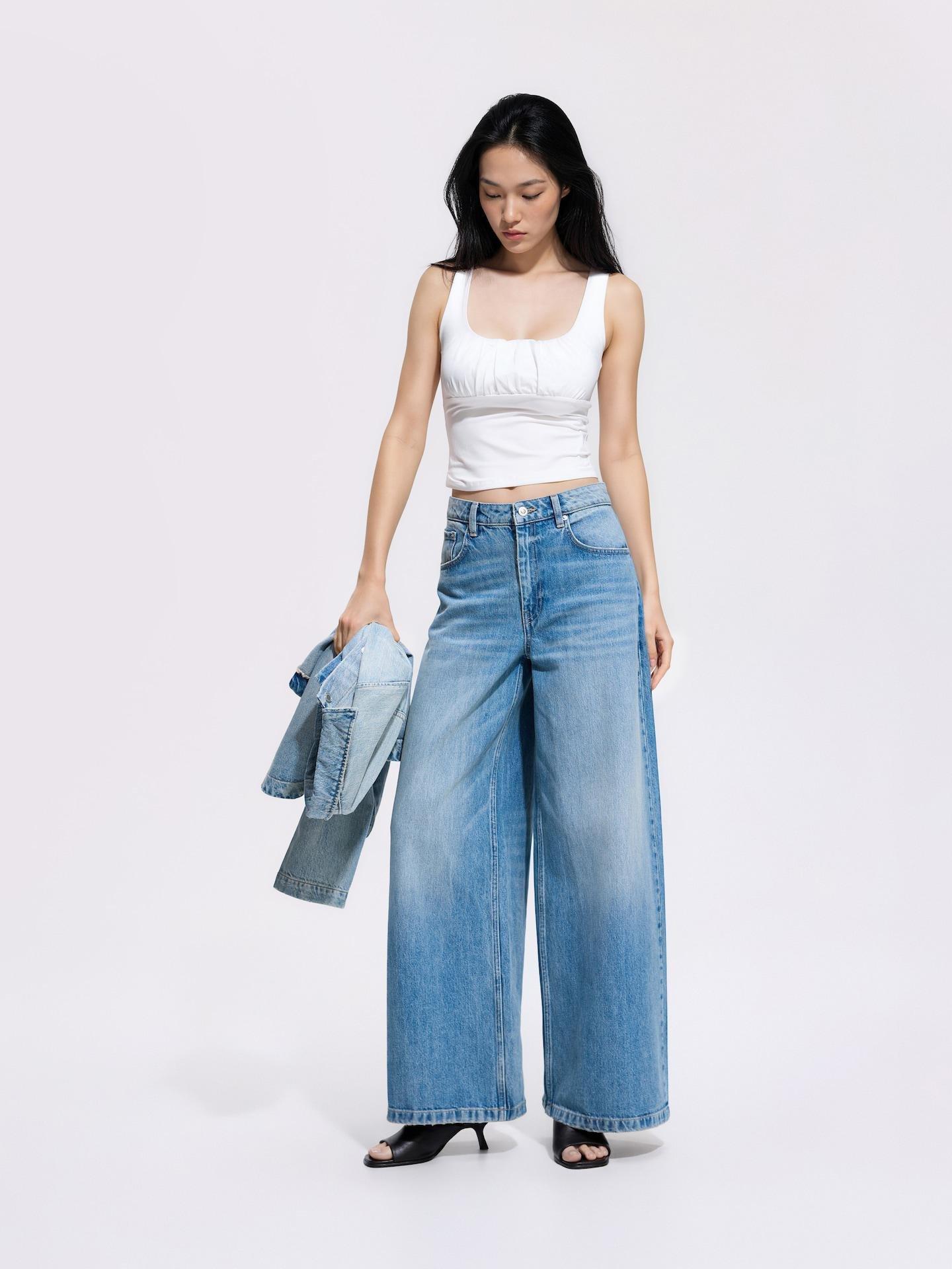 White Shirred Top, White, medium