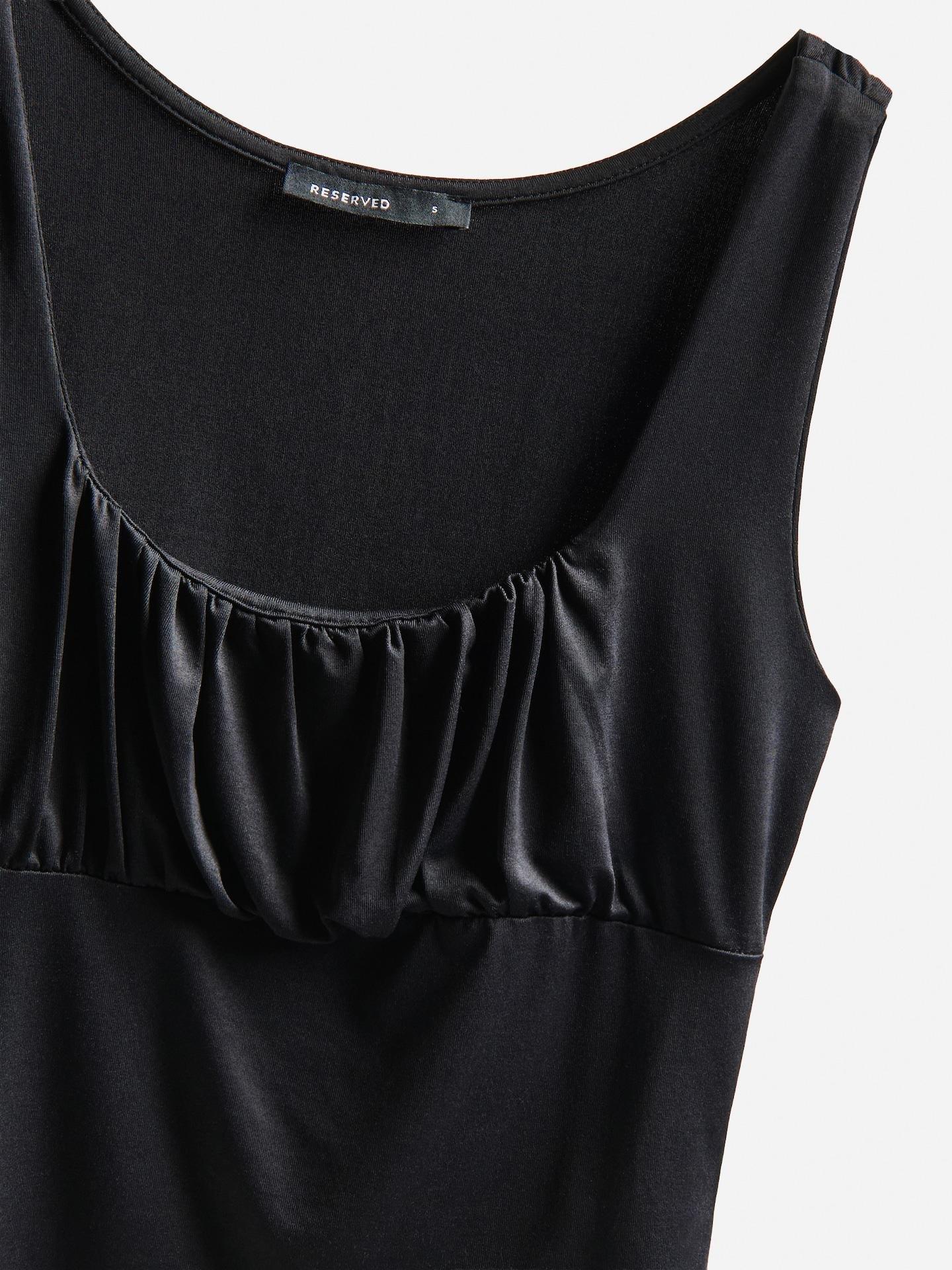 Black Shirred Top, Black, large image number 5
