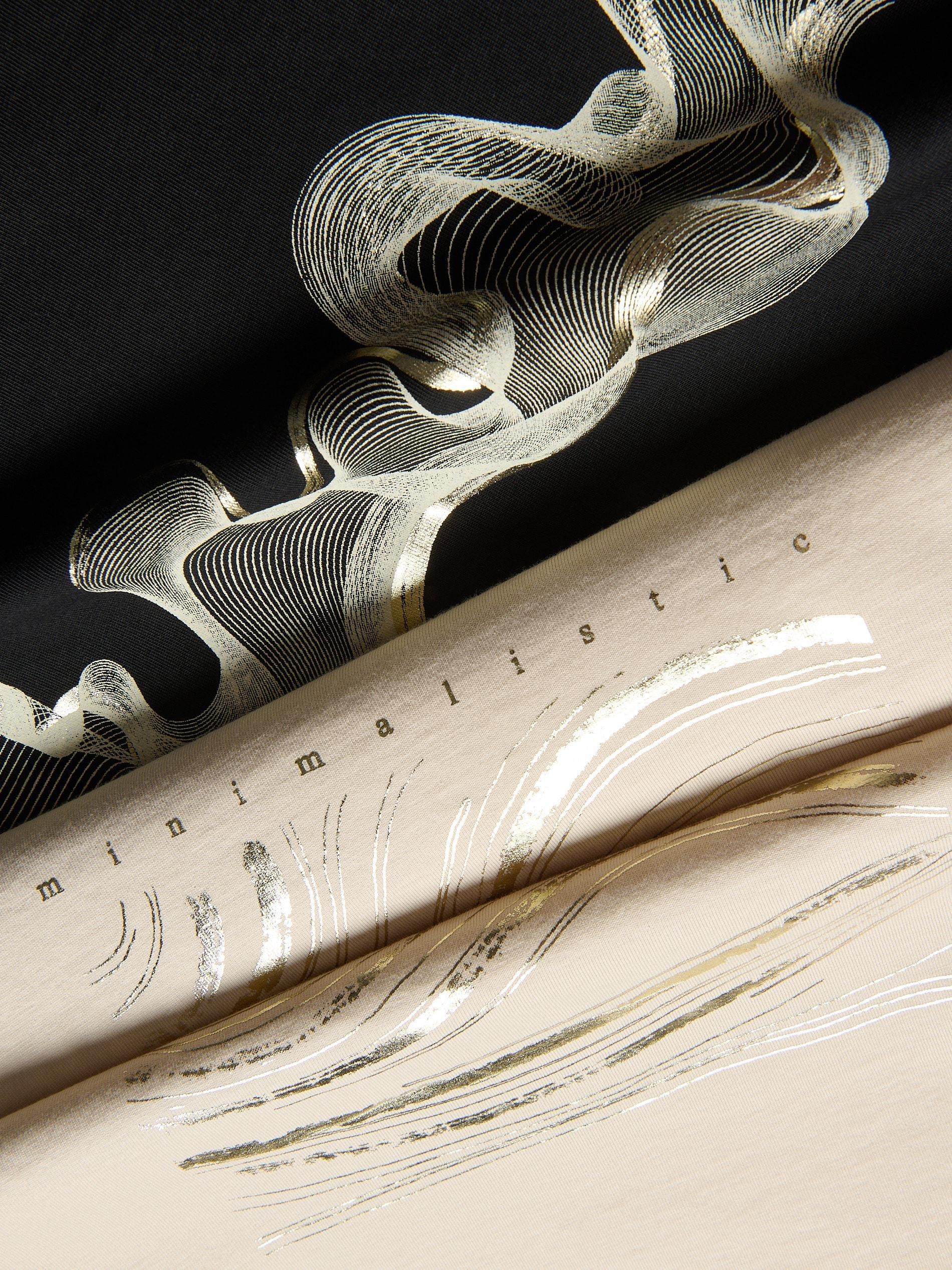 Black T-Shirt With Print, Black, large image number 1