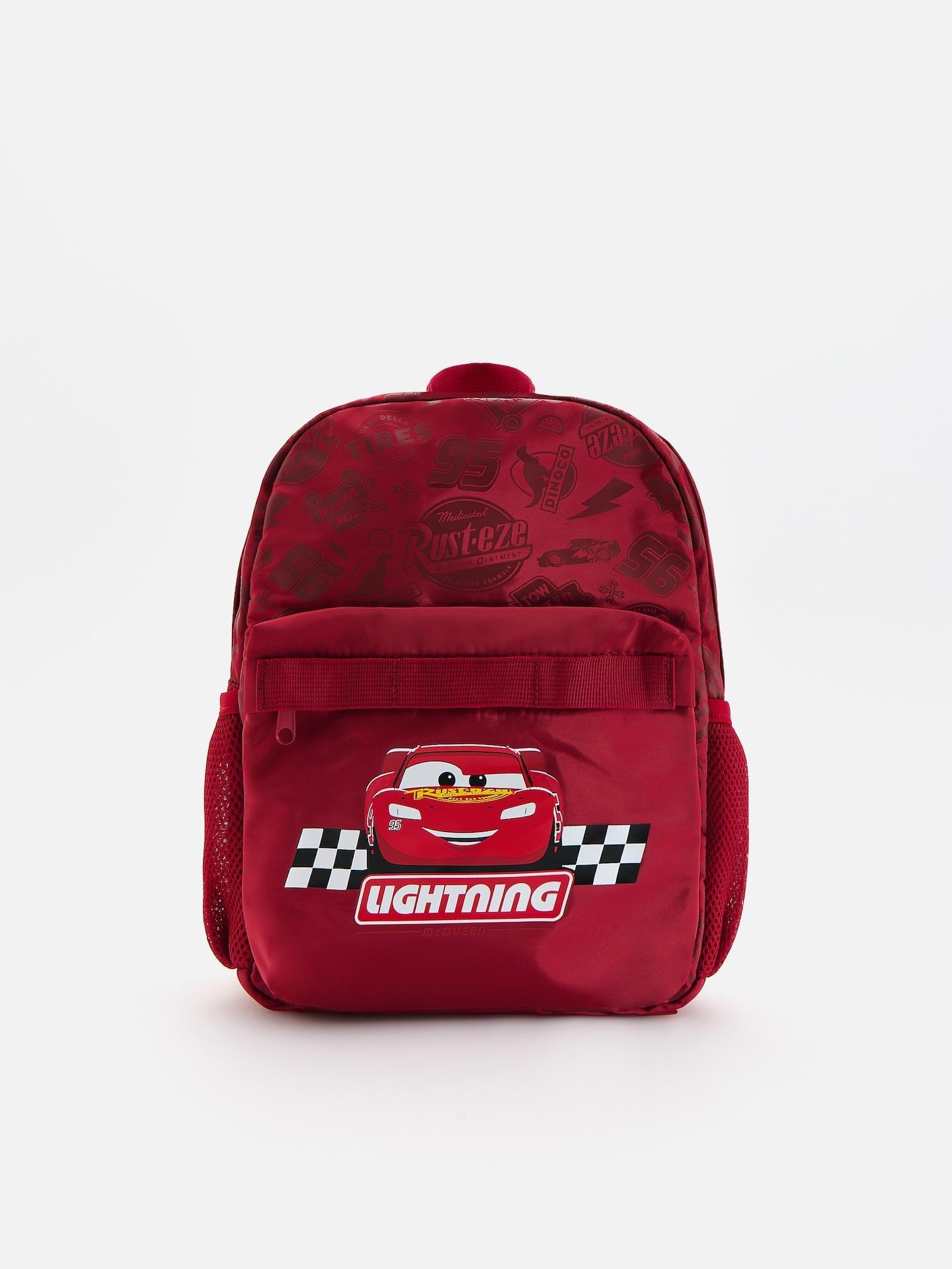 Red Cars Backpack, Burgundy, large image number 0