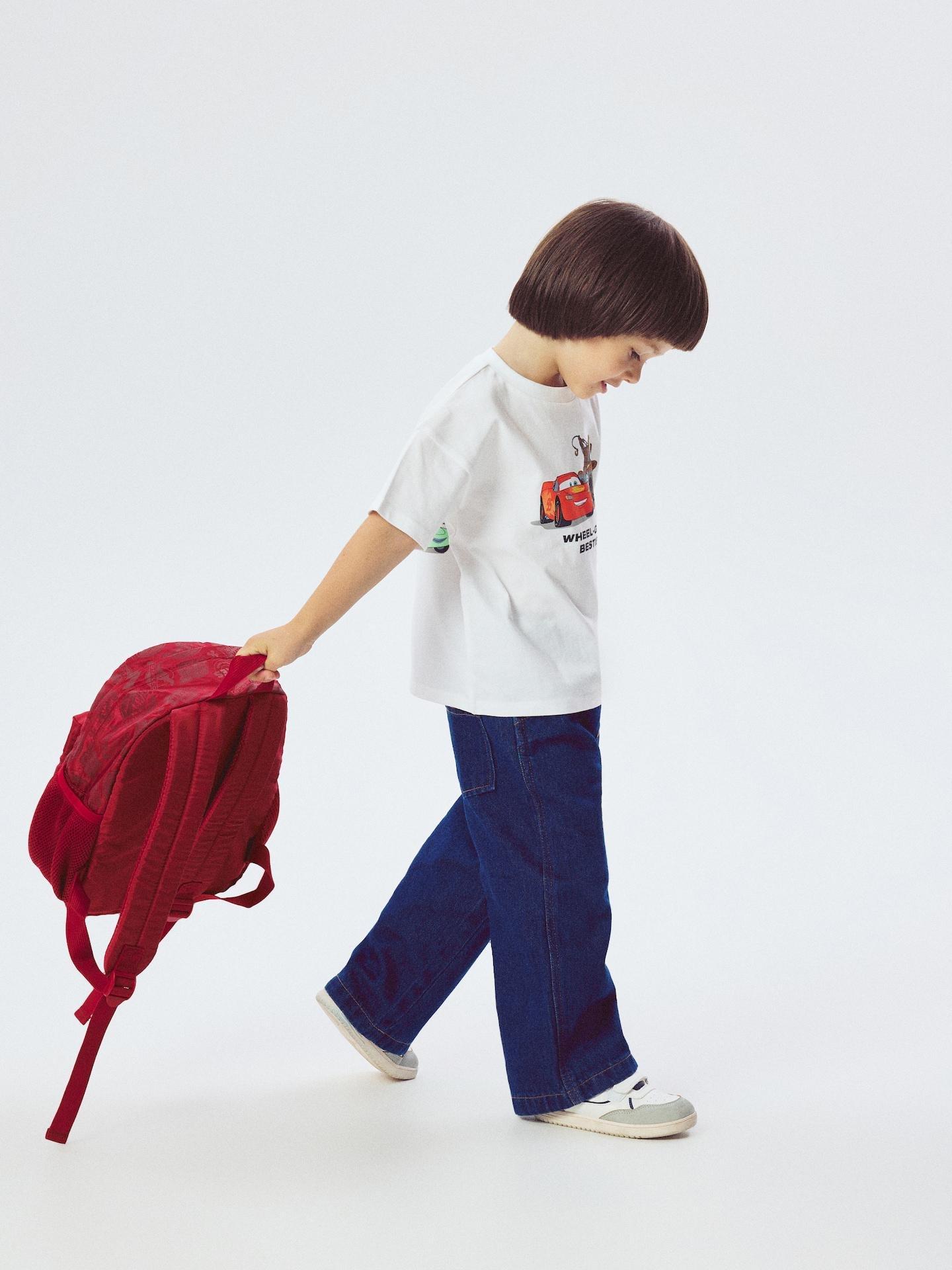 Red Cars Backpack, Burgundy, large image number 3