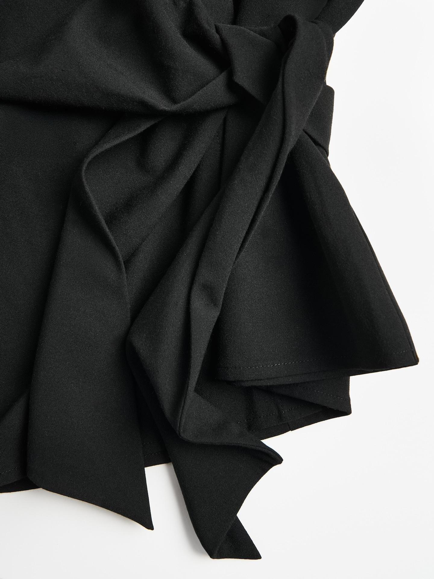 Black Shirt With Tie Detail, Black, large image number 4