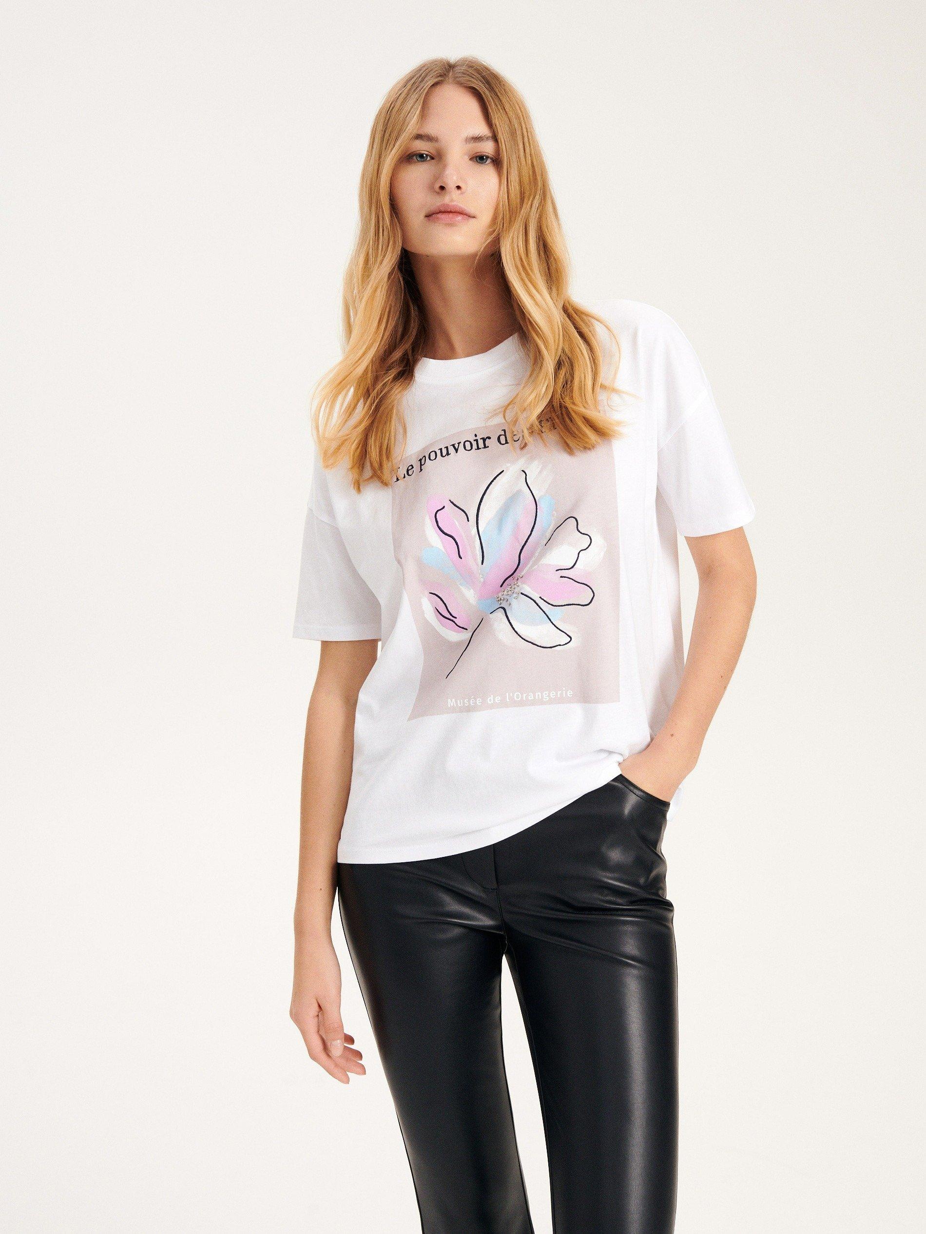 White Regular Printed T-Shirt, , large image number 2