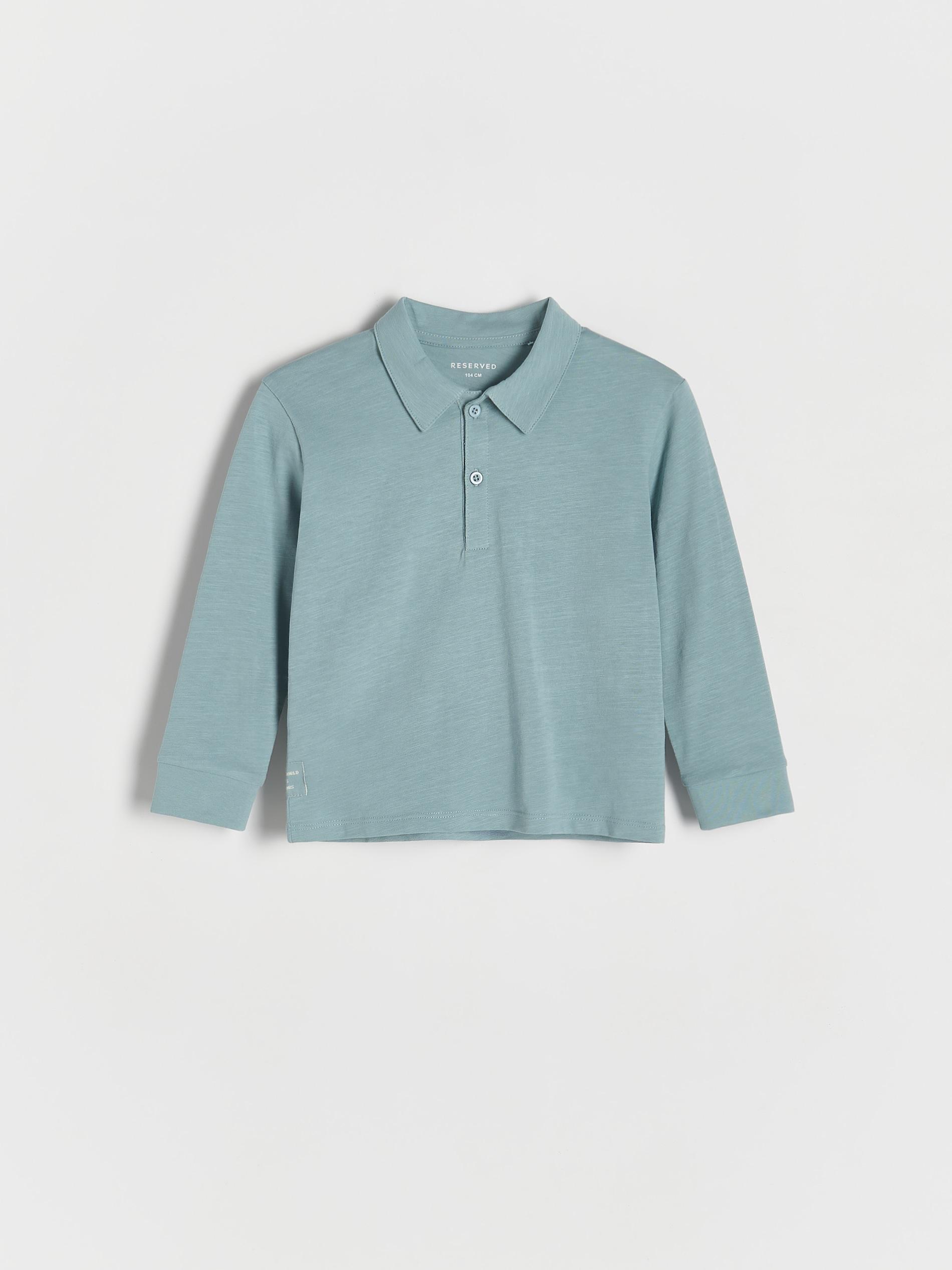 Blue Long-Sleeved Cotton T-Shirt, , large image number 0