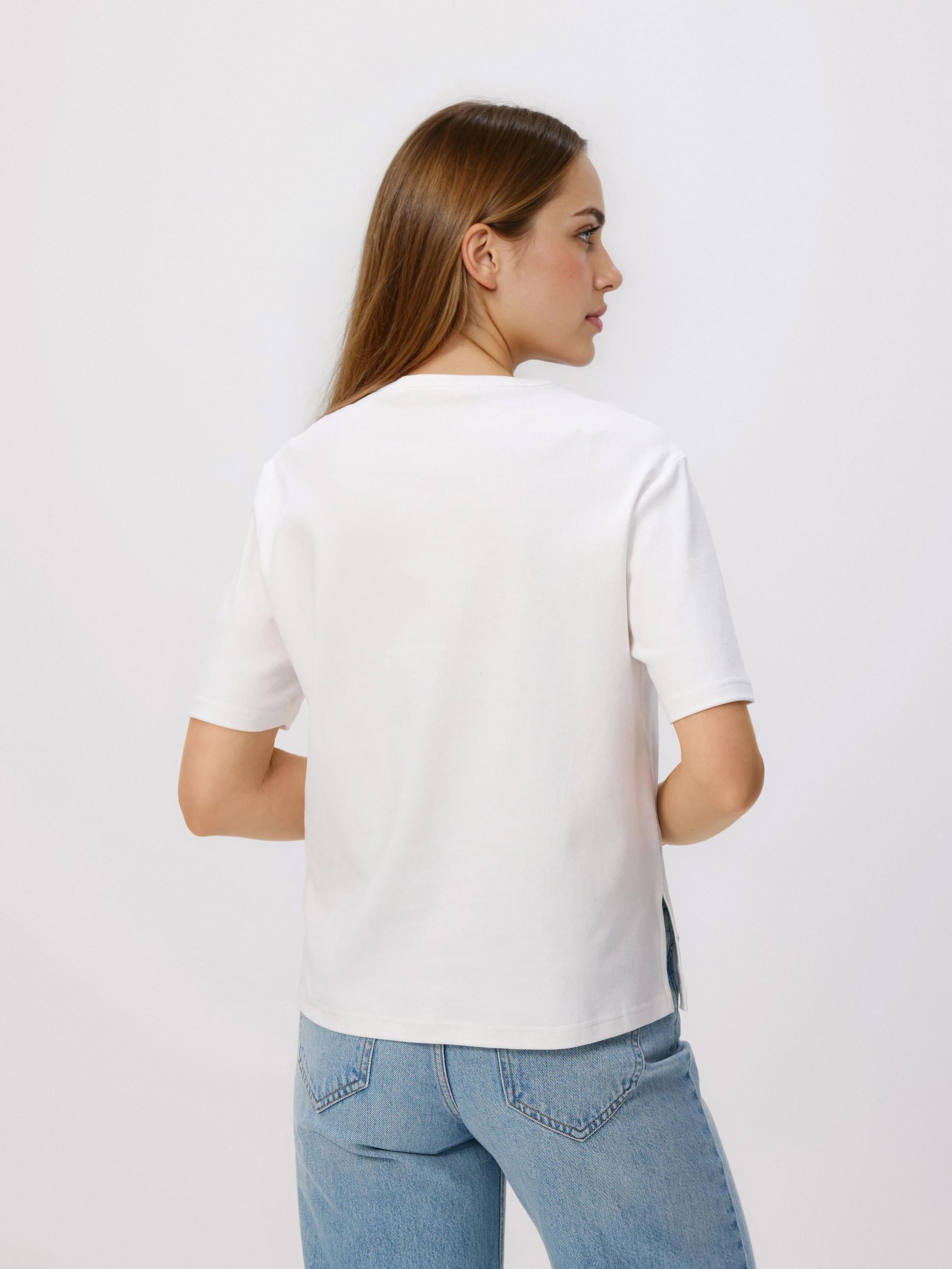 تيشيرت حريمي أبيض, White, medium