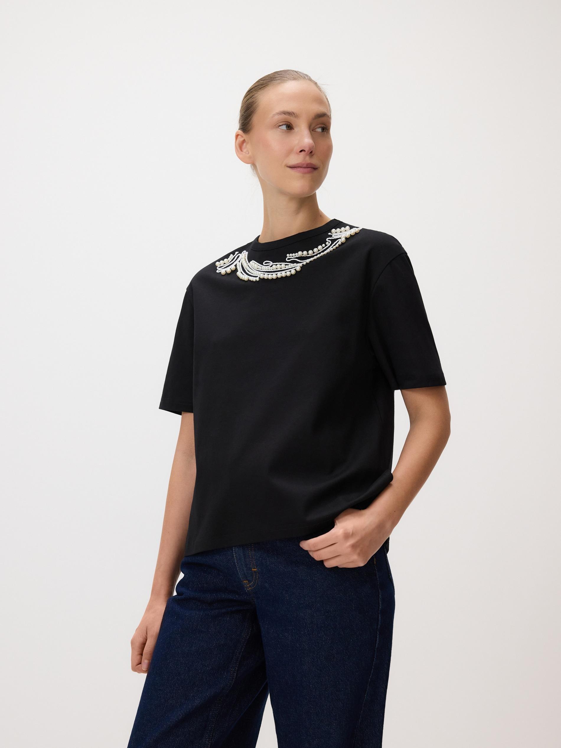 LADIES` T-SHIR T BLACK, Black, large image number 0