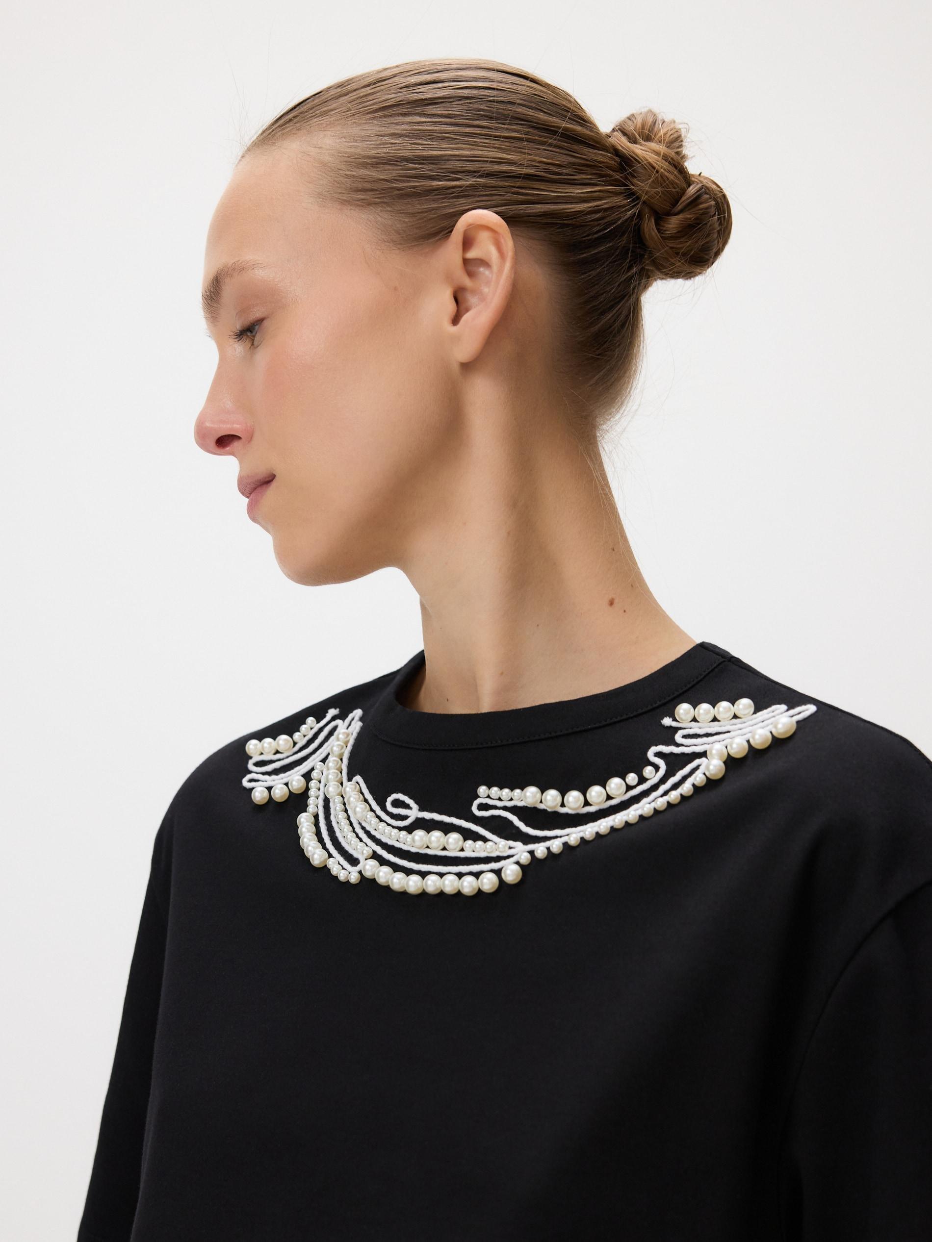 LADIES` T-SHIR T BLACK, Black, large image number 1