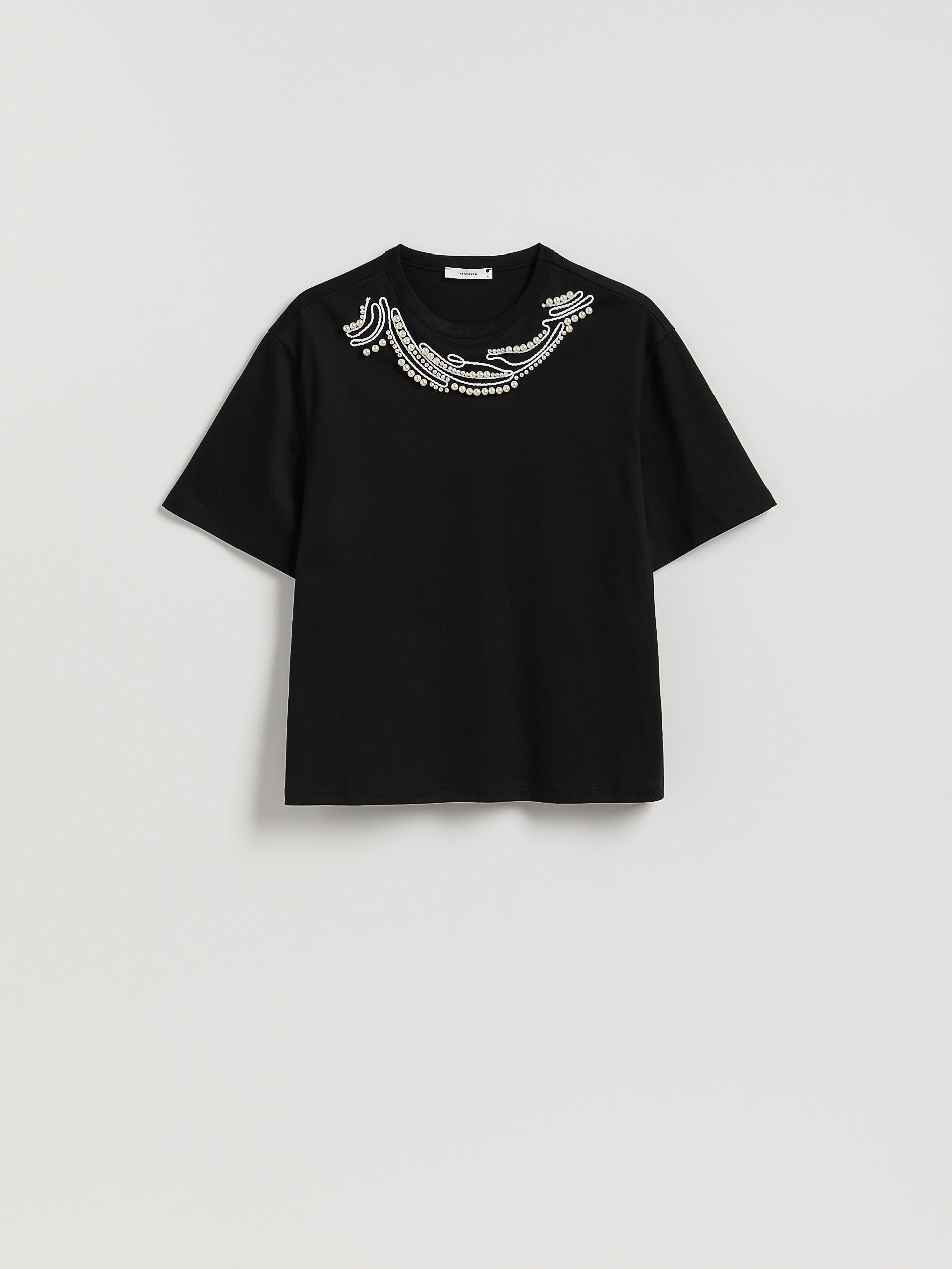 LADIES` T-SHIR T BLACK, Black, large image number 4