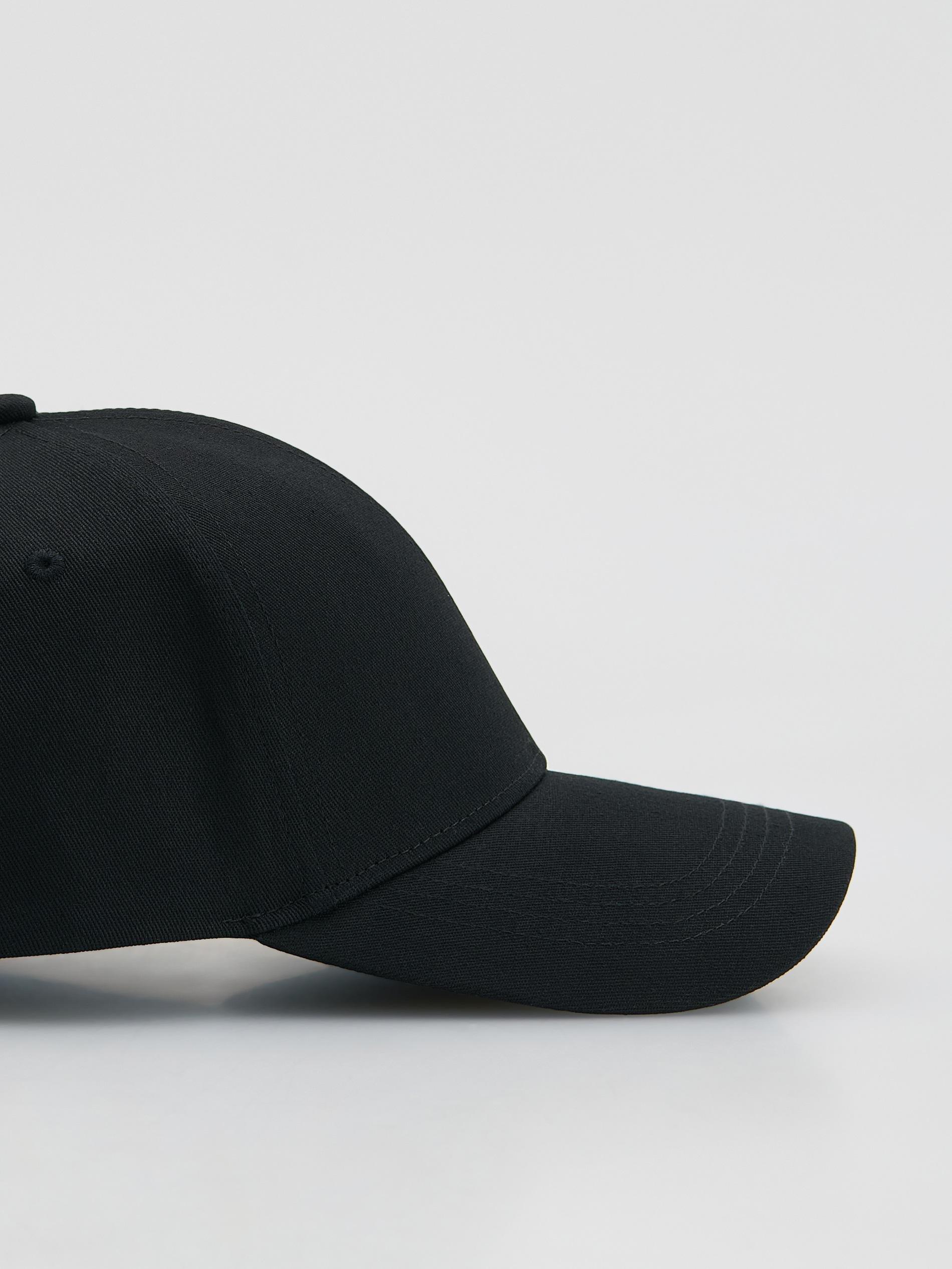 Black Peaked Cap, Black, large image number 3