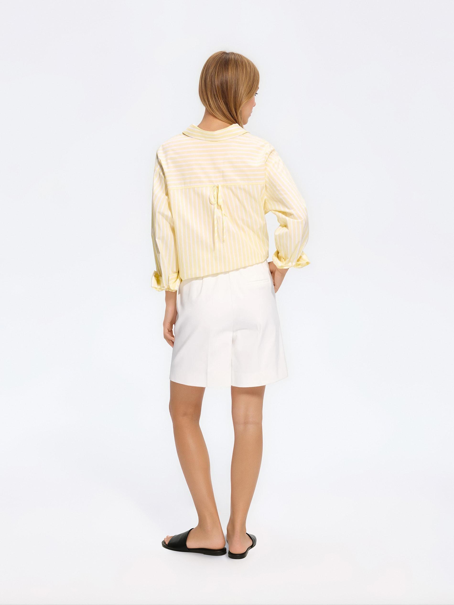 White Creased Shorts, White, large image number 2