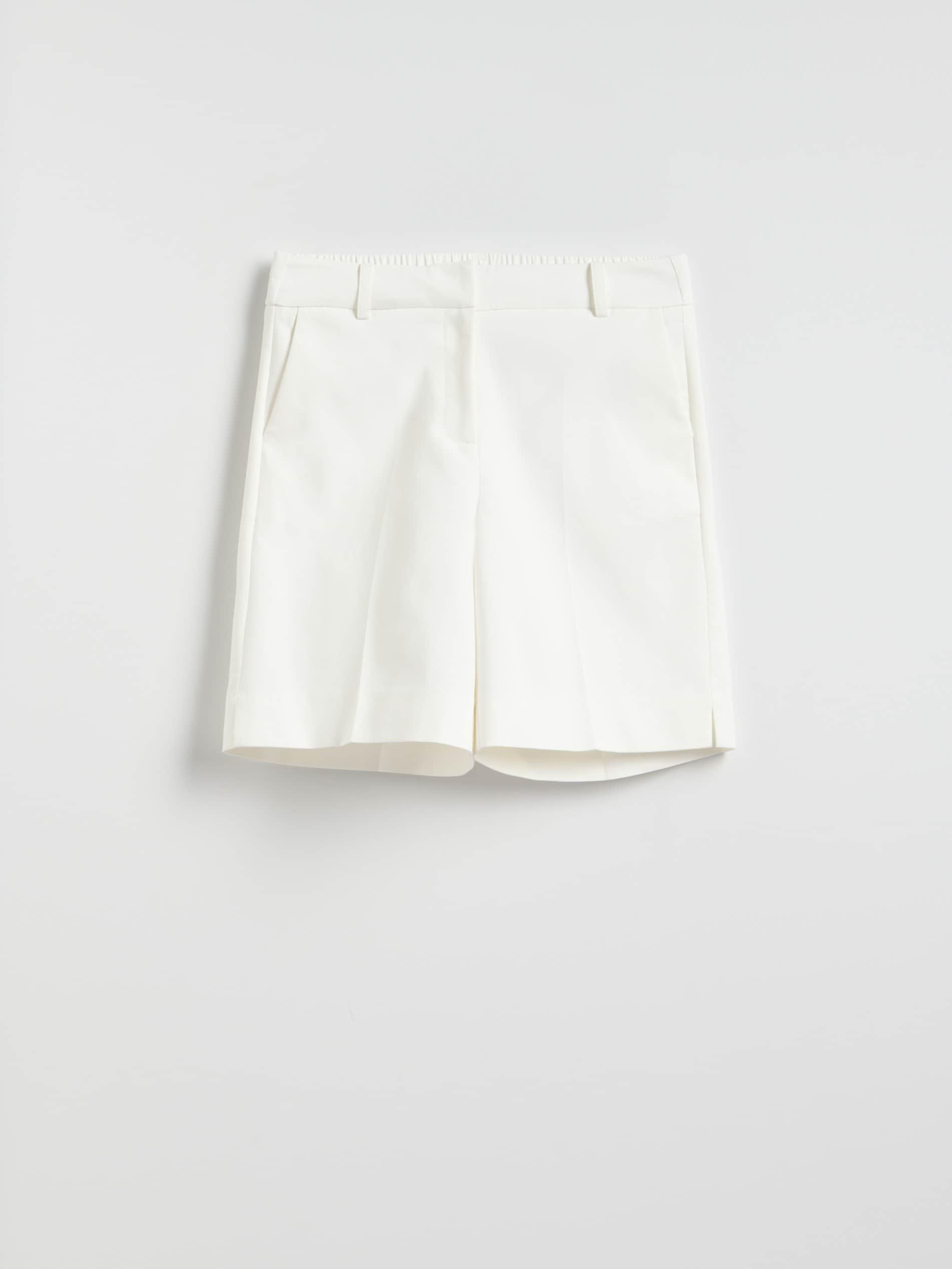 White Creased Shorts, White, large image number 3