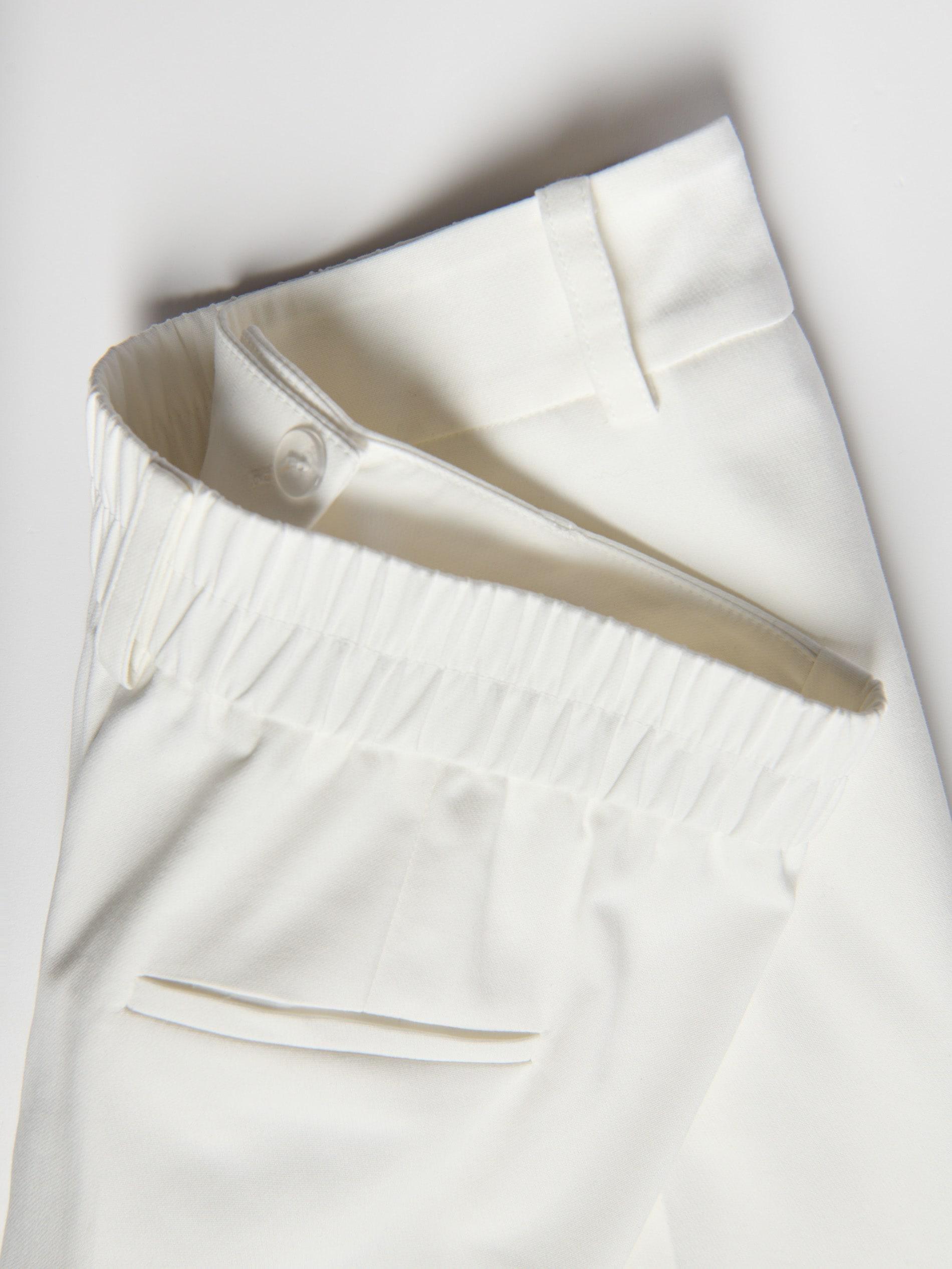 White Creased Shorts, White, large image number 4