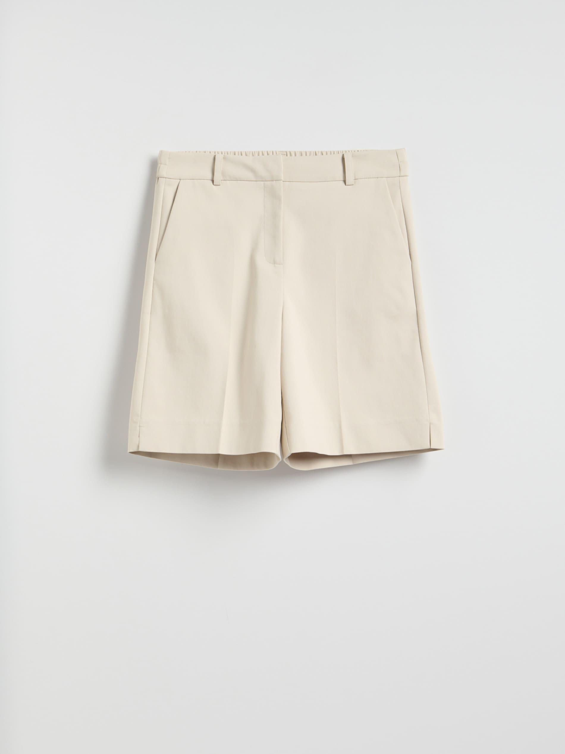 Beige Creased Shorts, Beige, large image number 3