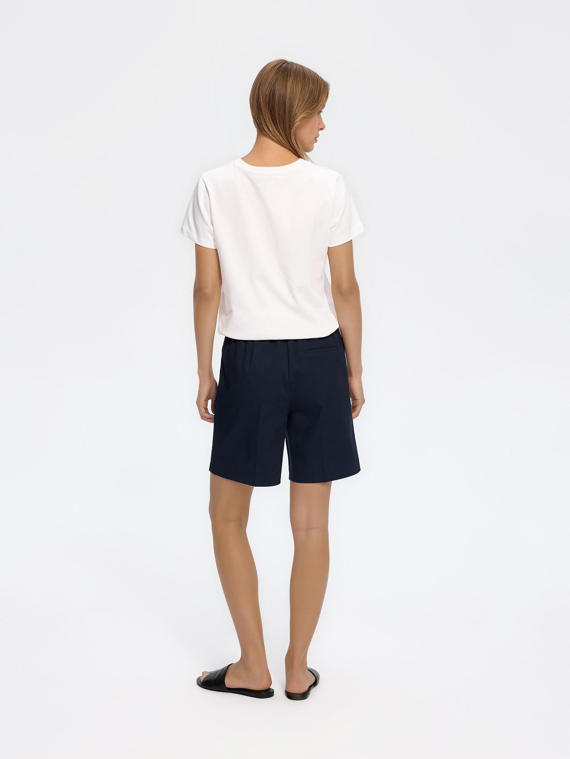 Navy Creased Shorts, Navy, large image number 2