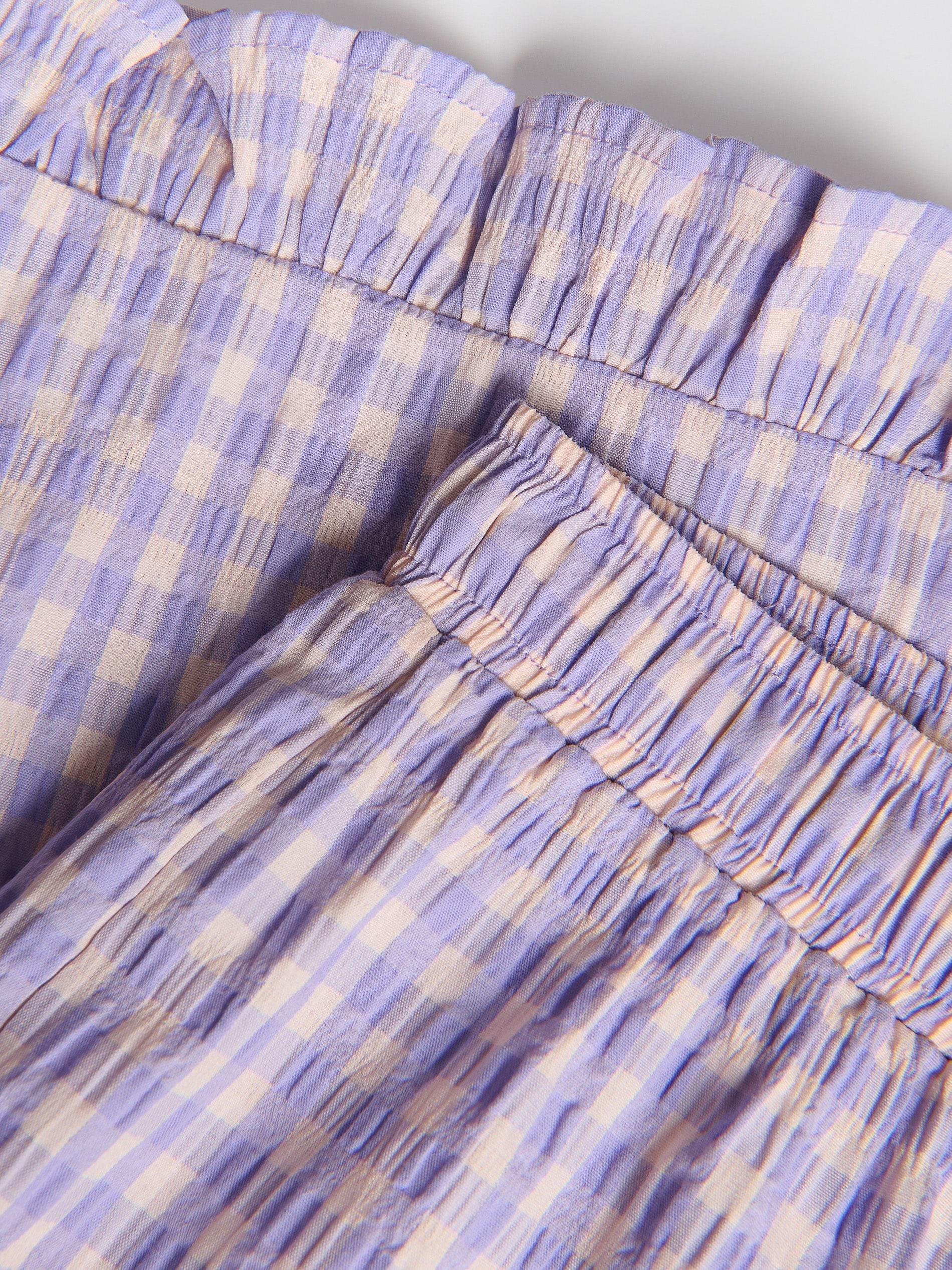Purple Crushed Fabric Viscose Rich Trousers, Purple, large image number 3