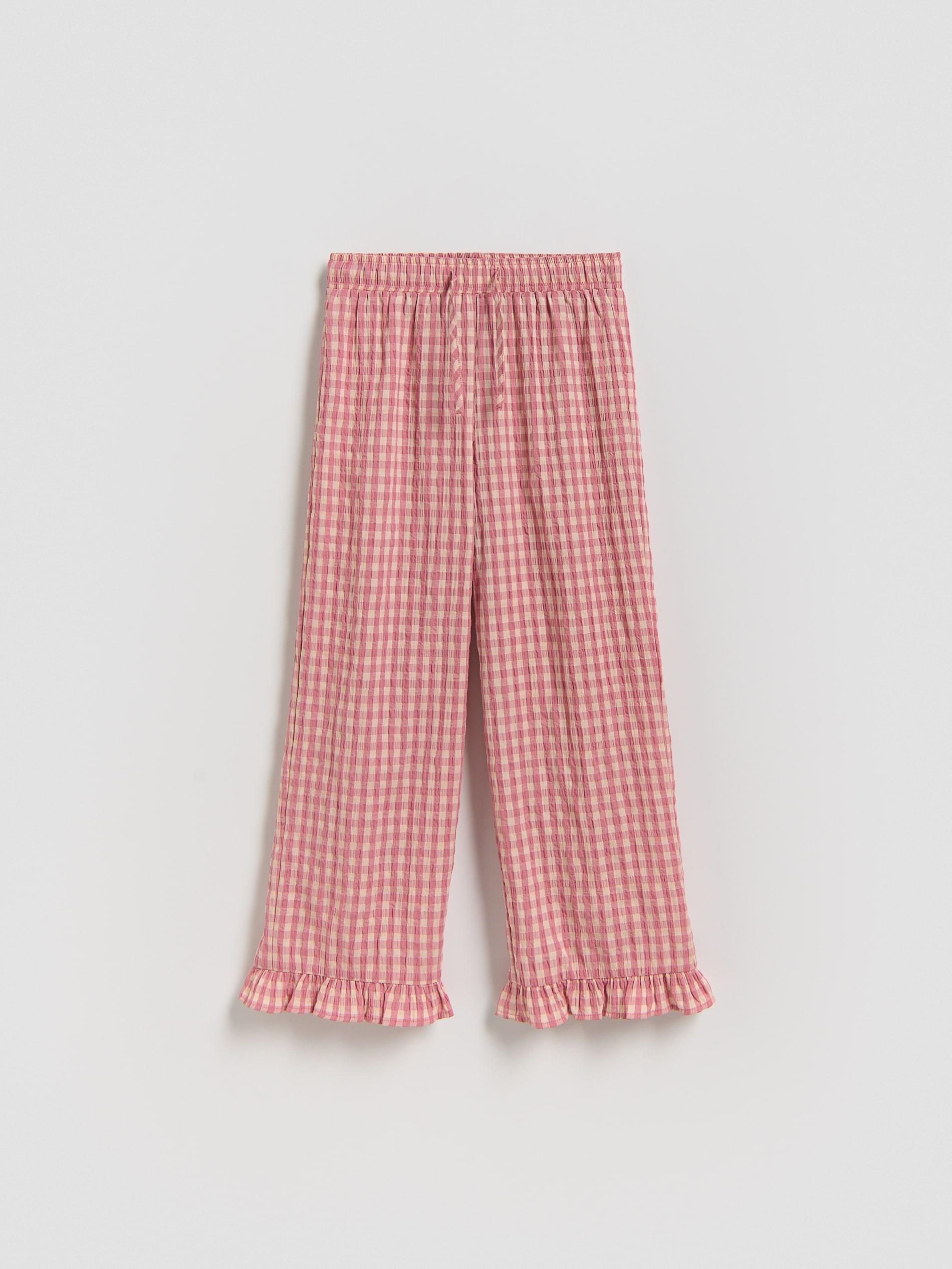 Multicolour Crushed Fabric Viscose Rich Trousers, Multicolor, large image number 0