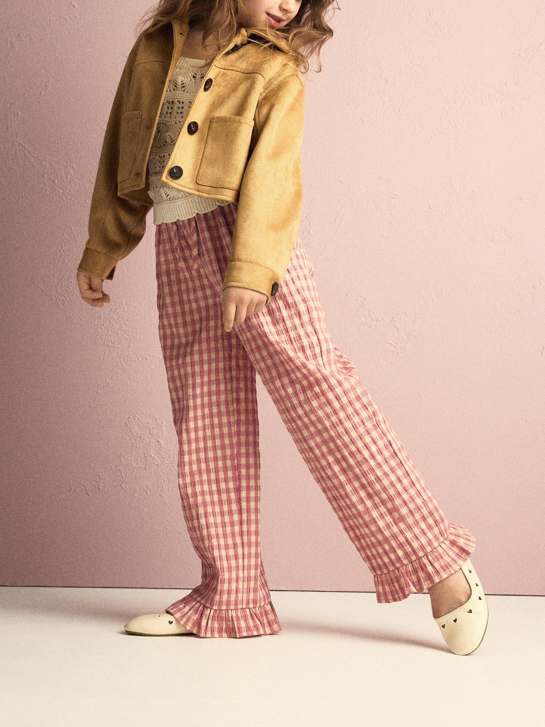 Multicolour Crushed Fabric Viscose Rich Trousers, Multicolor, large image number 4