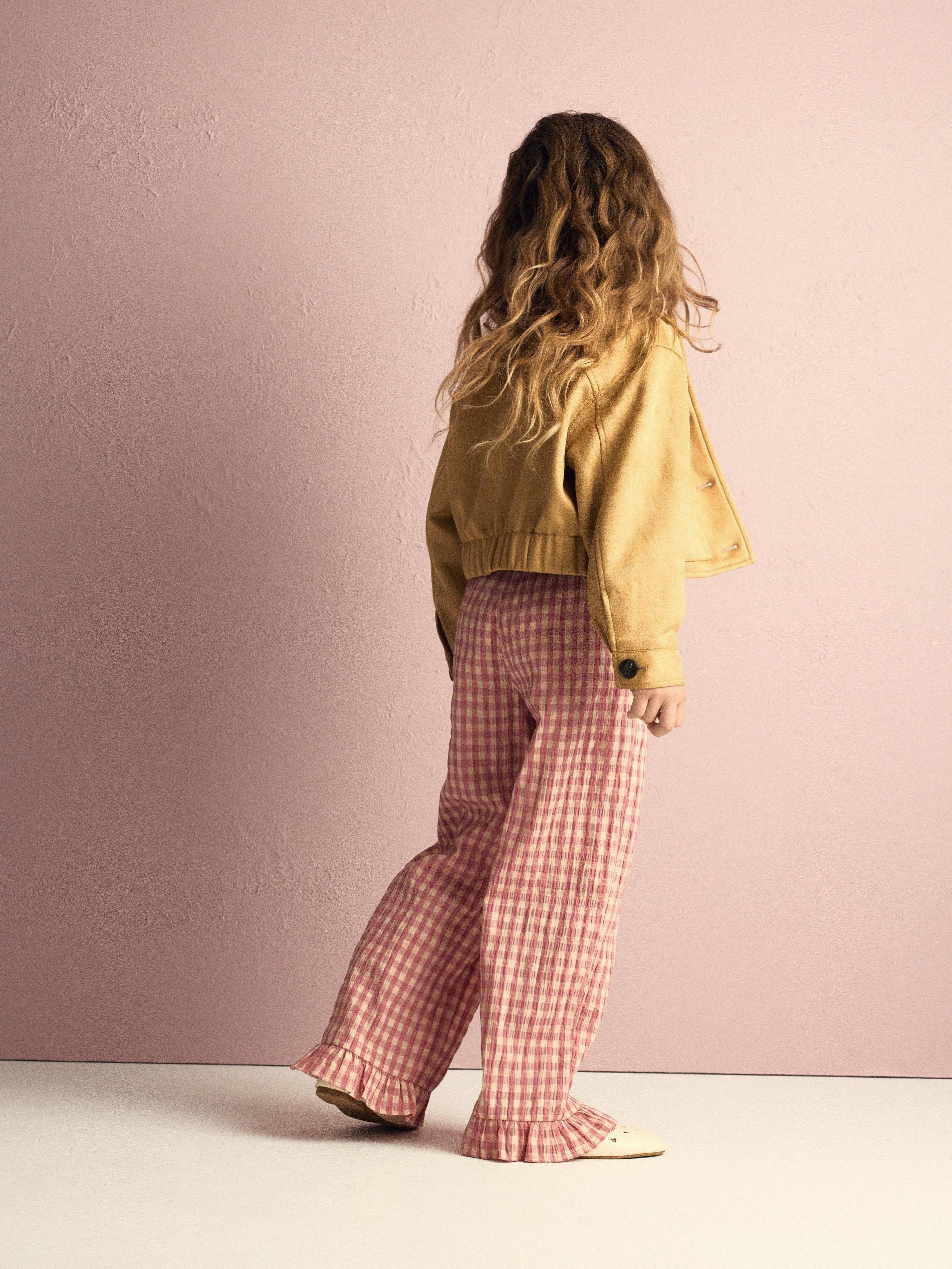 Multicolour Crushed Fabric Viscose Rich Trousers, Multicolor, large image number 5