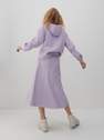 Reserved - Lavender Midi Skirt With Stitching, Women