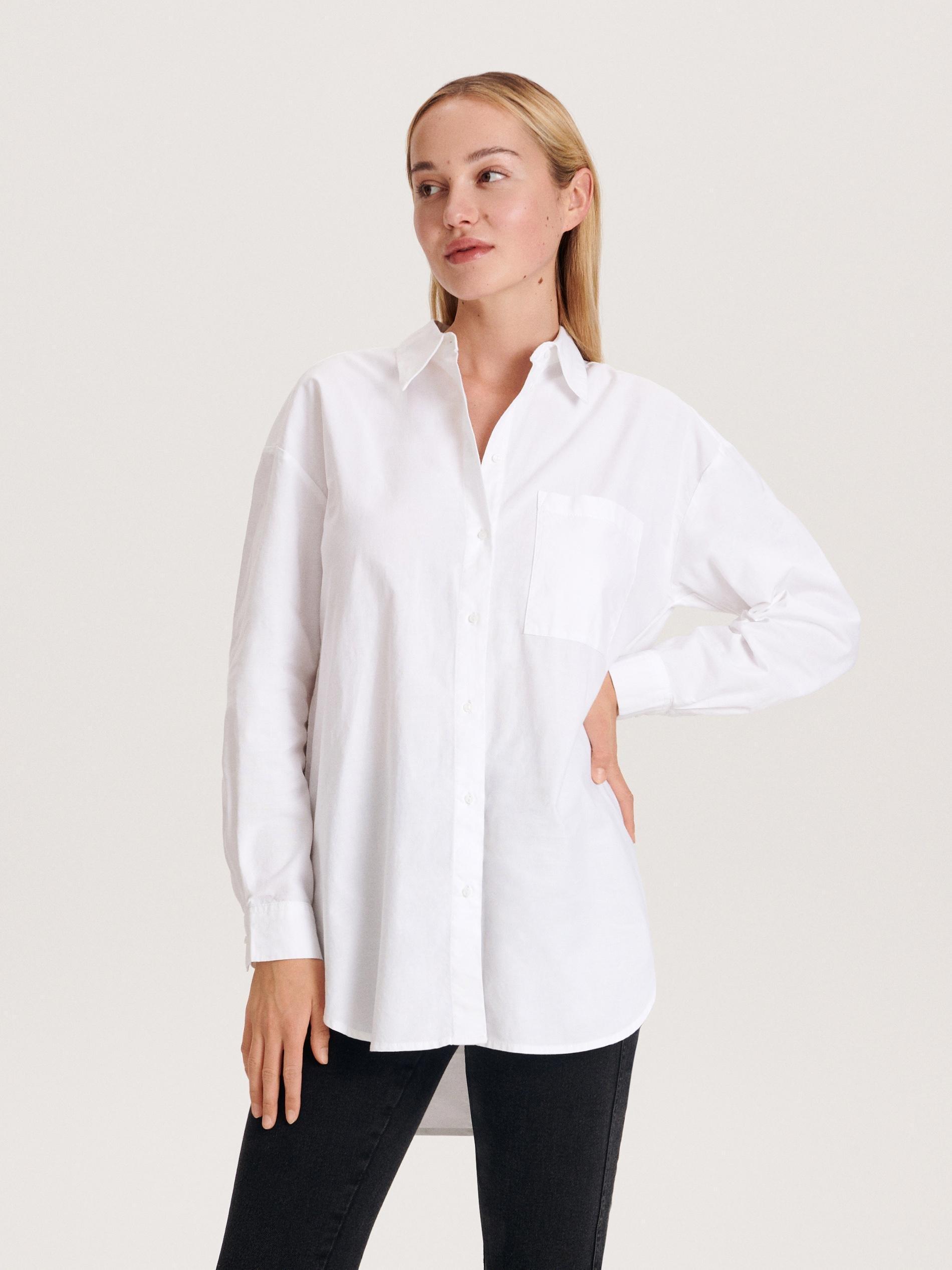 White Cotton Shirt, , large image number 1