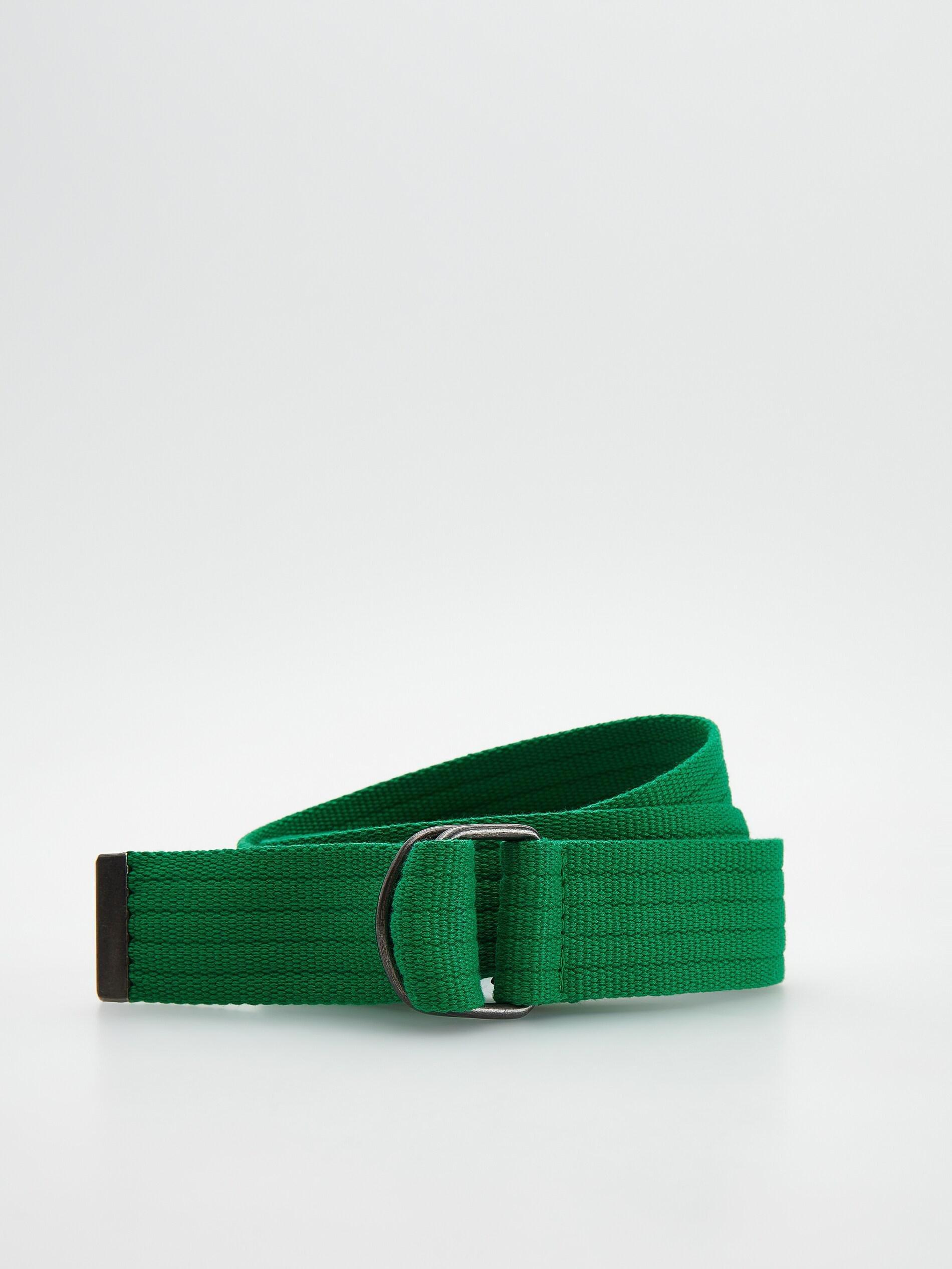 Green Webbing Belt With Buckle, , large image number 1