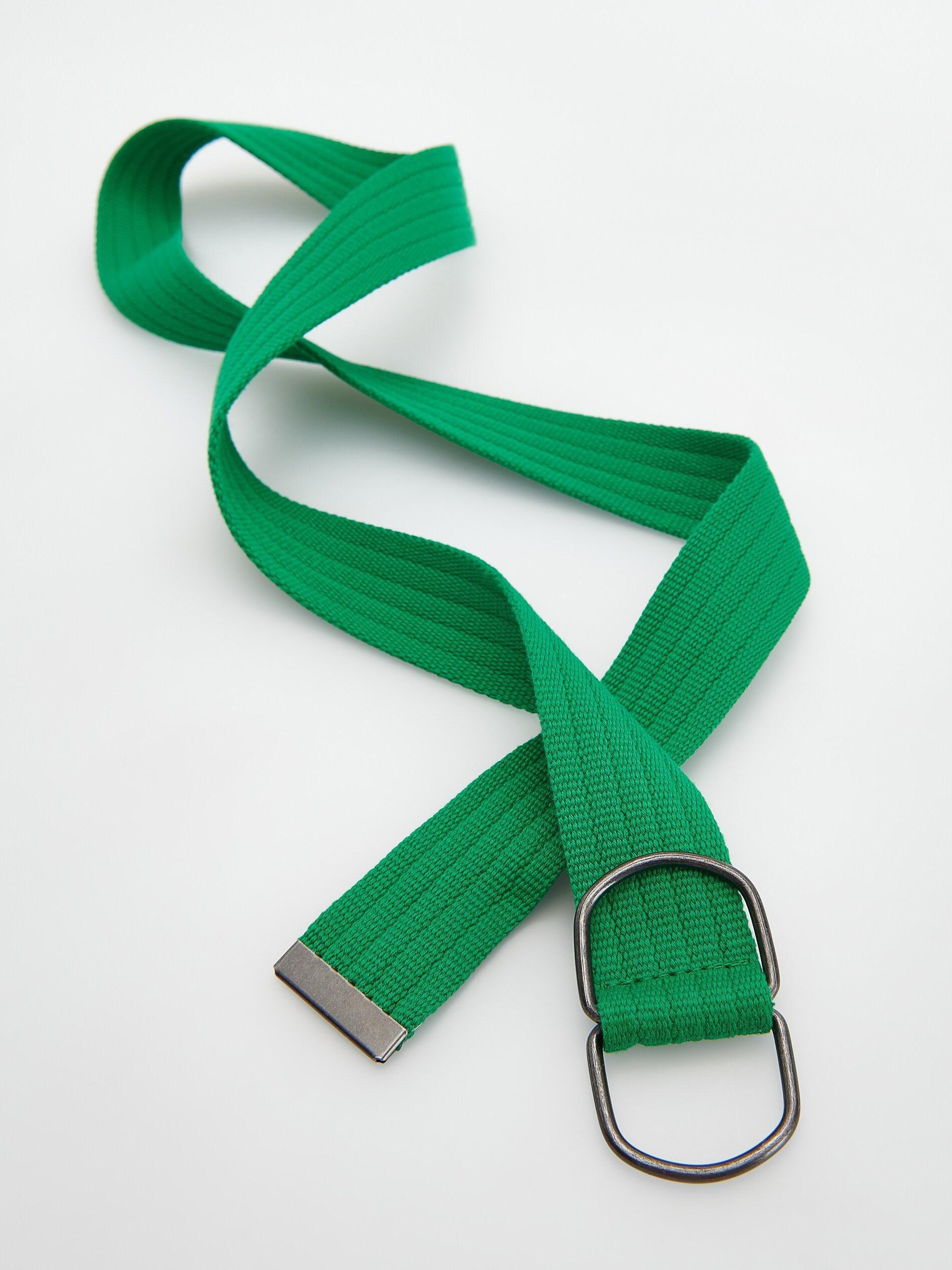 Reserved - Green Webbing Belt With Buckle