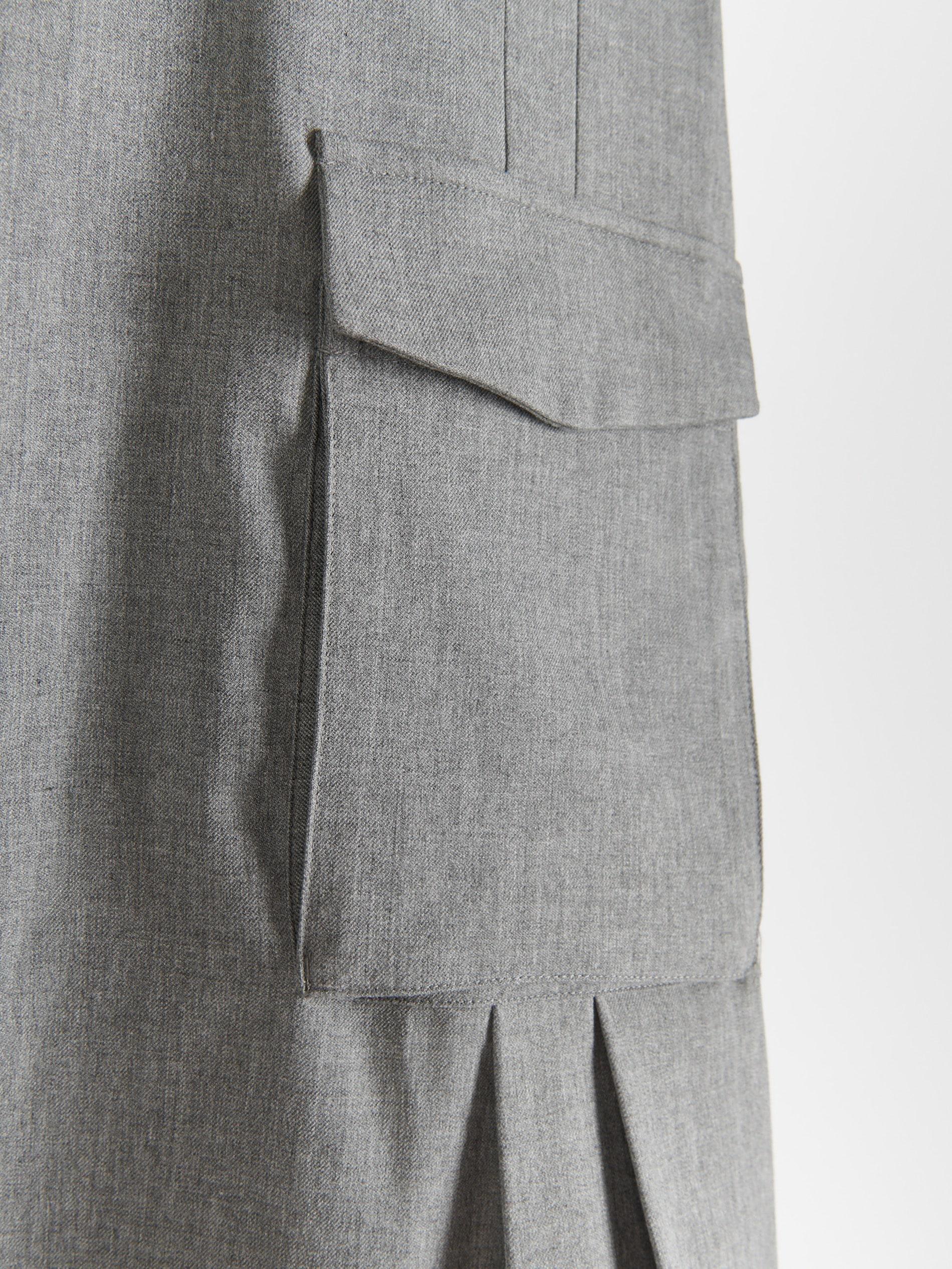 Reserved - Grey Midi Skirt