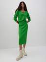 Reserved - Fresh Green Knitted Midi Skirt, Women
