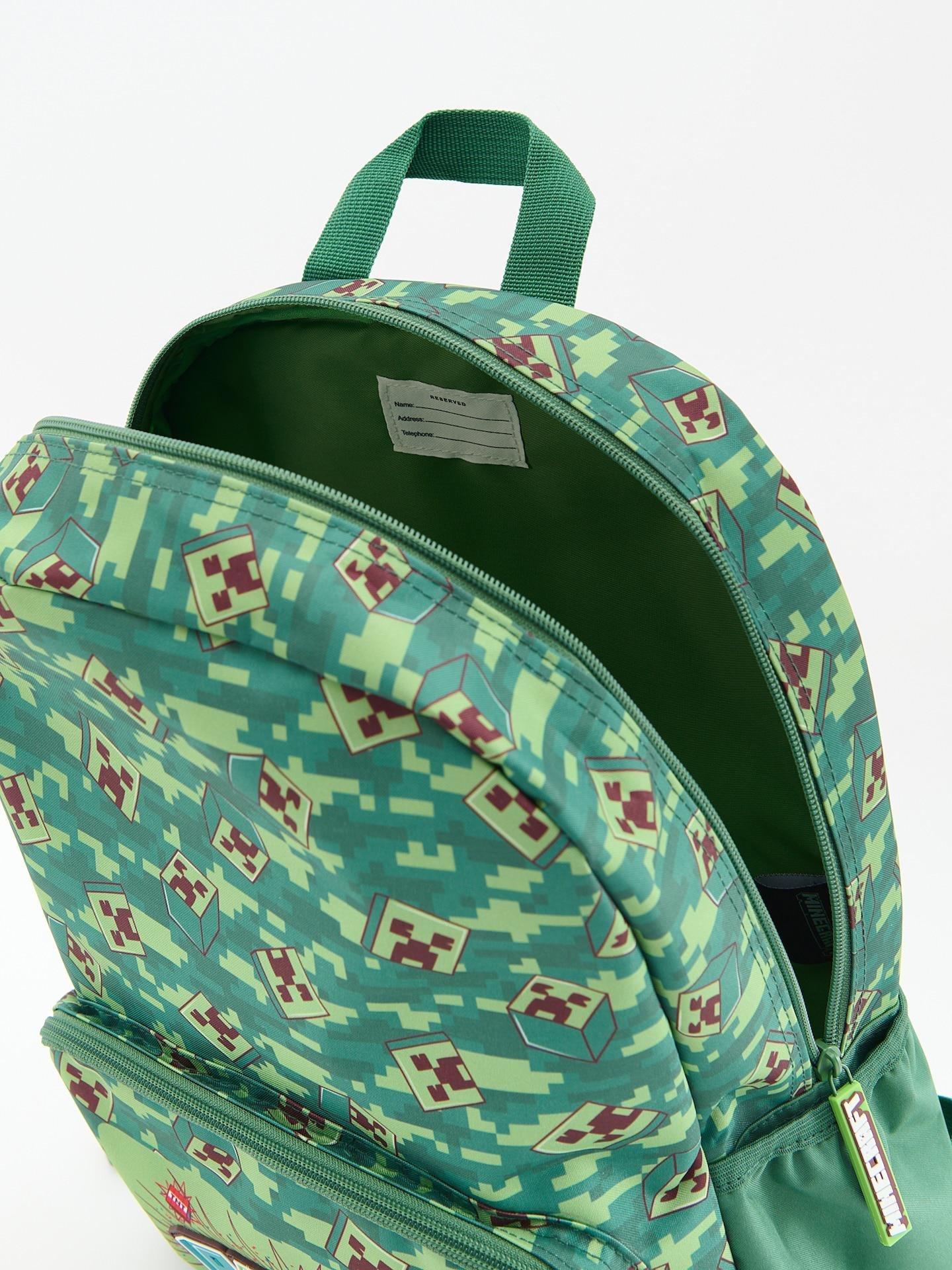 Green Minecraft Backpack, Green, medium