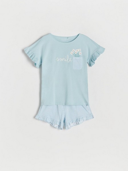 Reserved - Blue Pyjama set with ruffle details