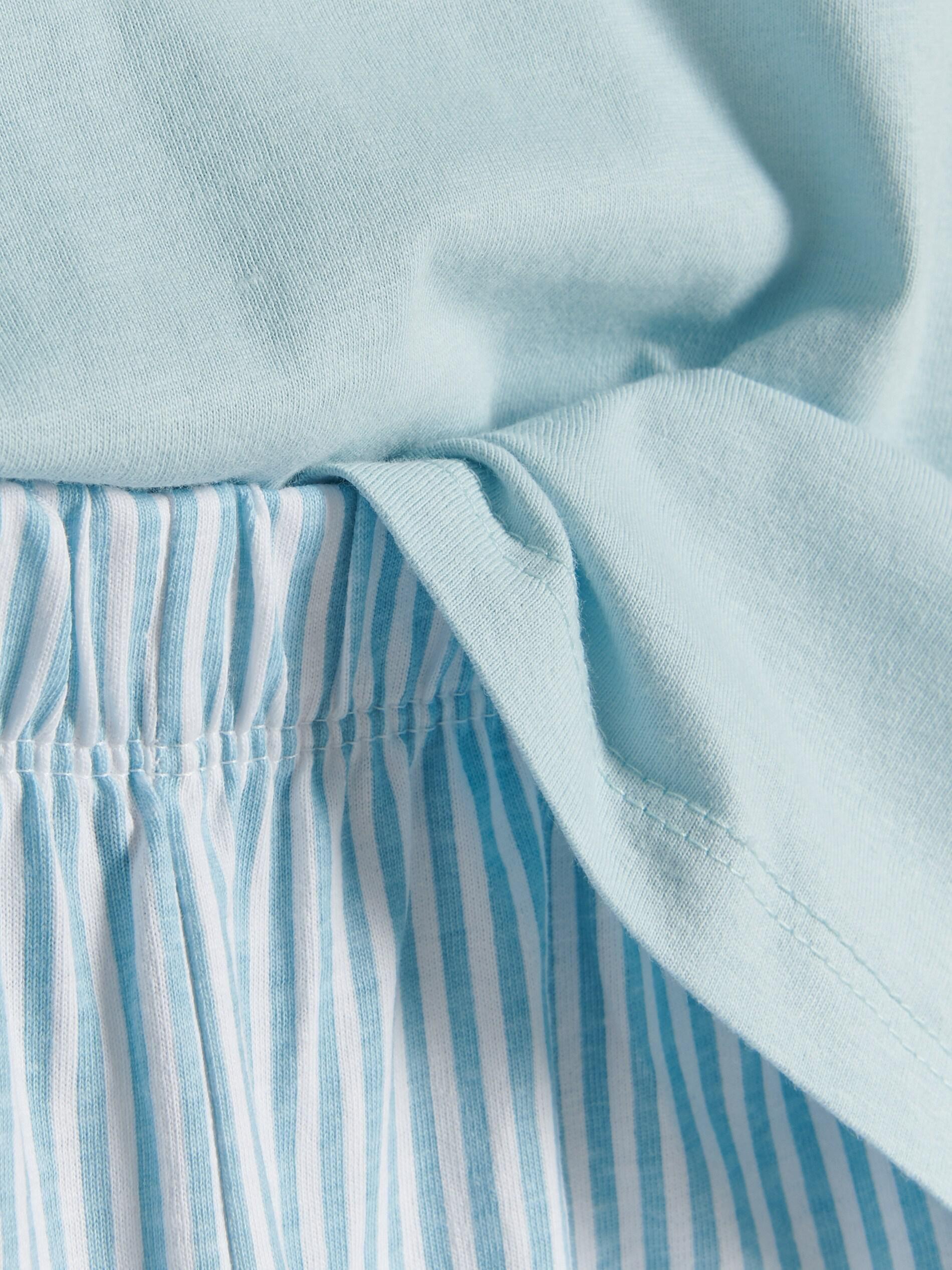 Blue Pyjama set with ruffle details, , large image number 3