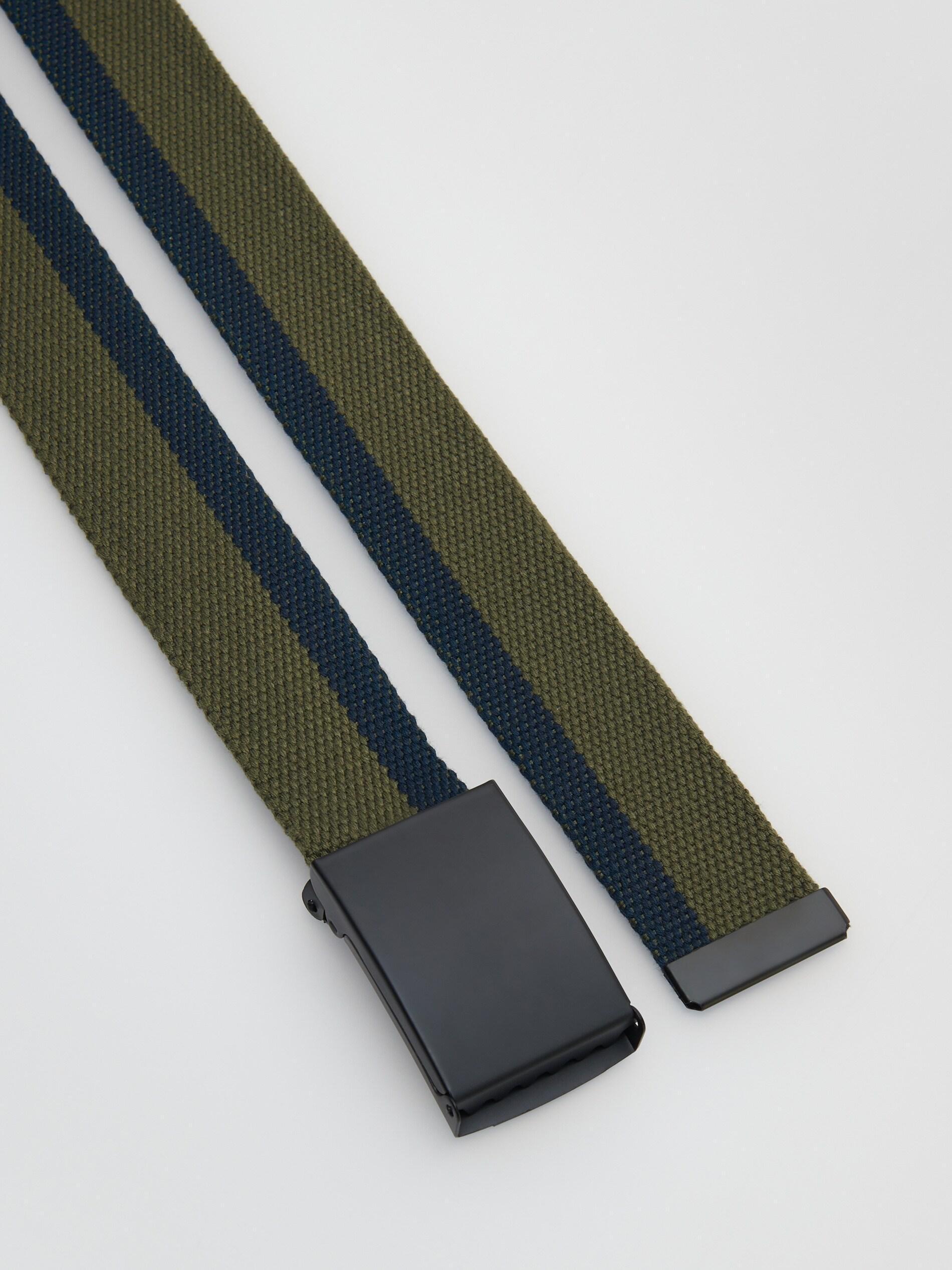 Khaki Webbing Belt With Buckle, , large image number 1