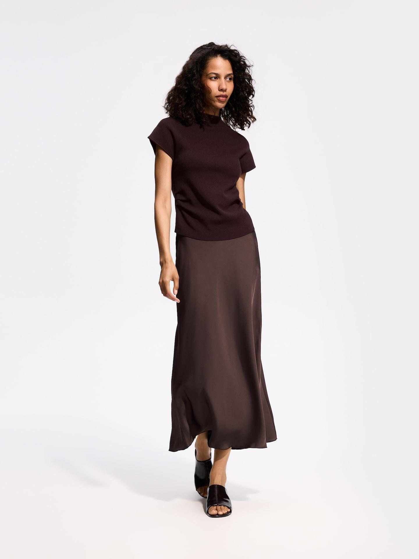 Brown Viscose Blend Blouse, Brown, large image number 3