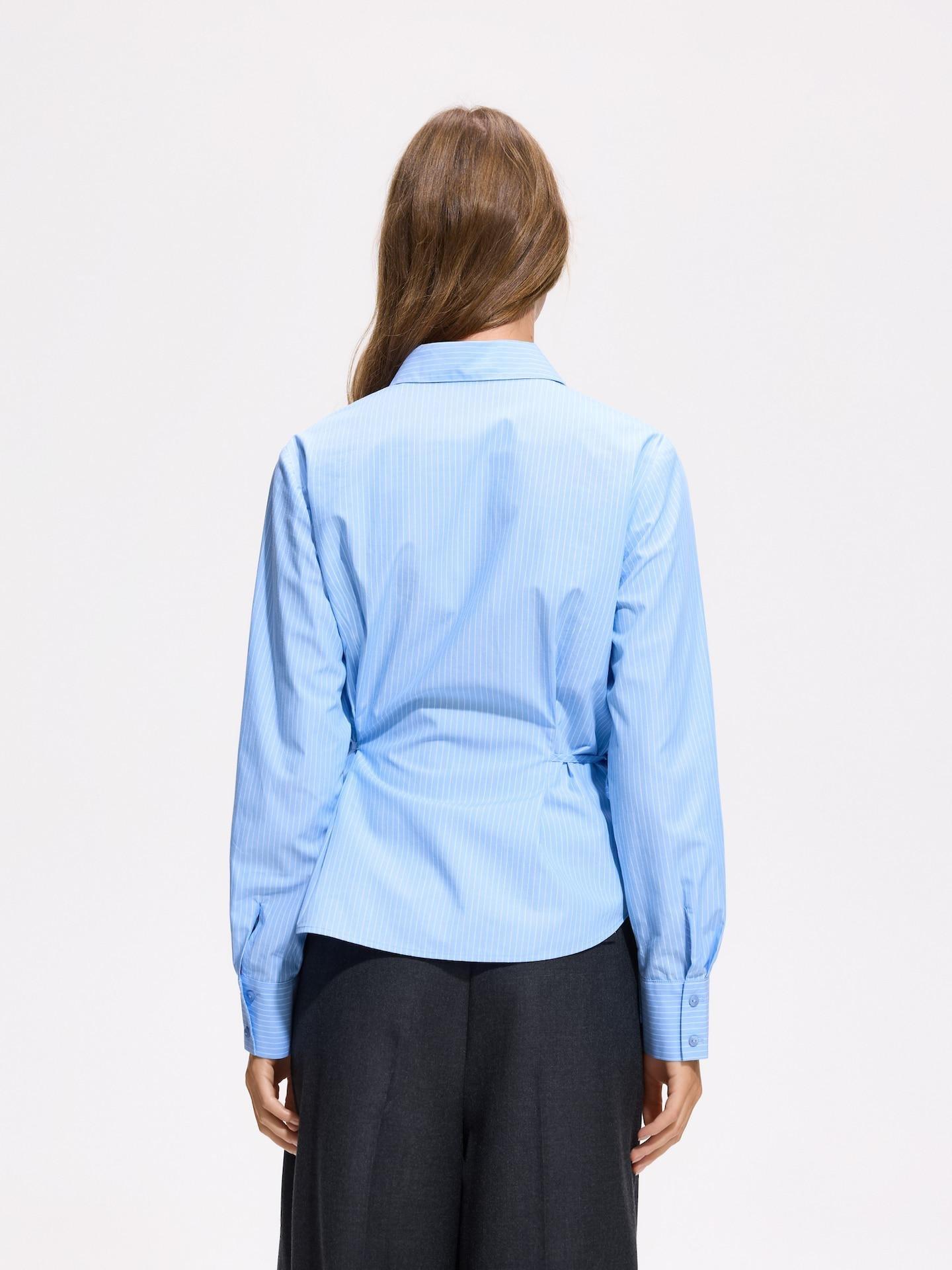 Blue Lyocell Blend Shirt, Blue, large image number 3