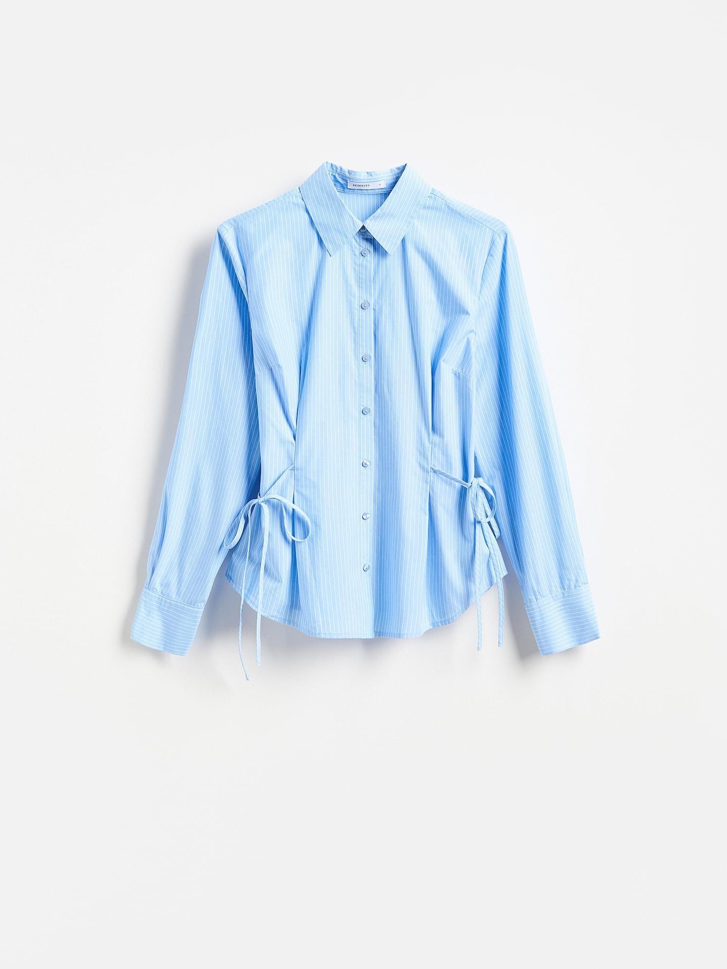 Blue Lyocell Blend Shirt, Blue, large image number 4