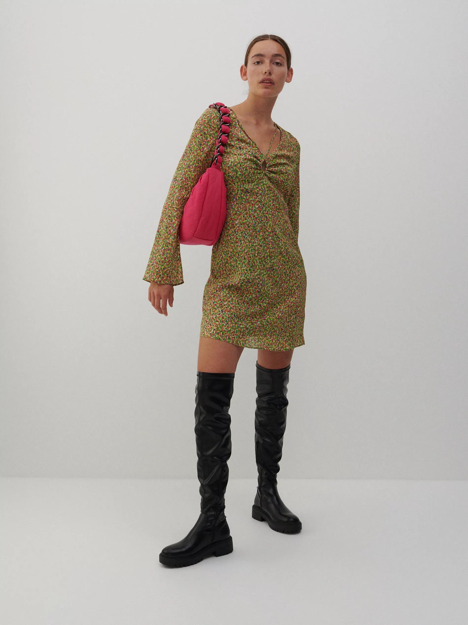 Multicolor Jacquard Fabric Dress, Women, , large image number 1