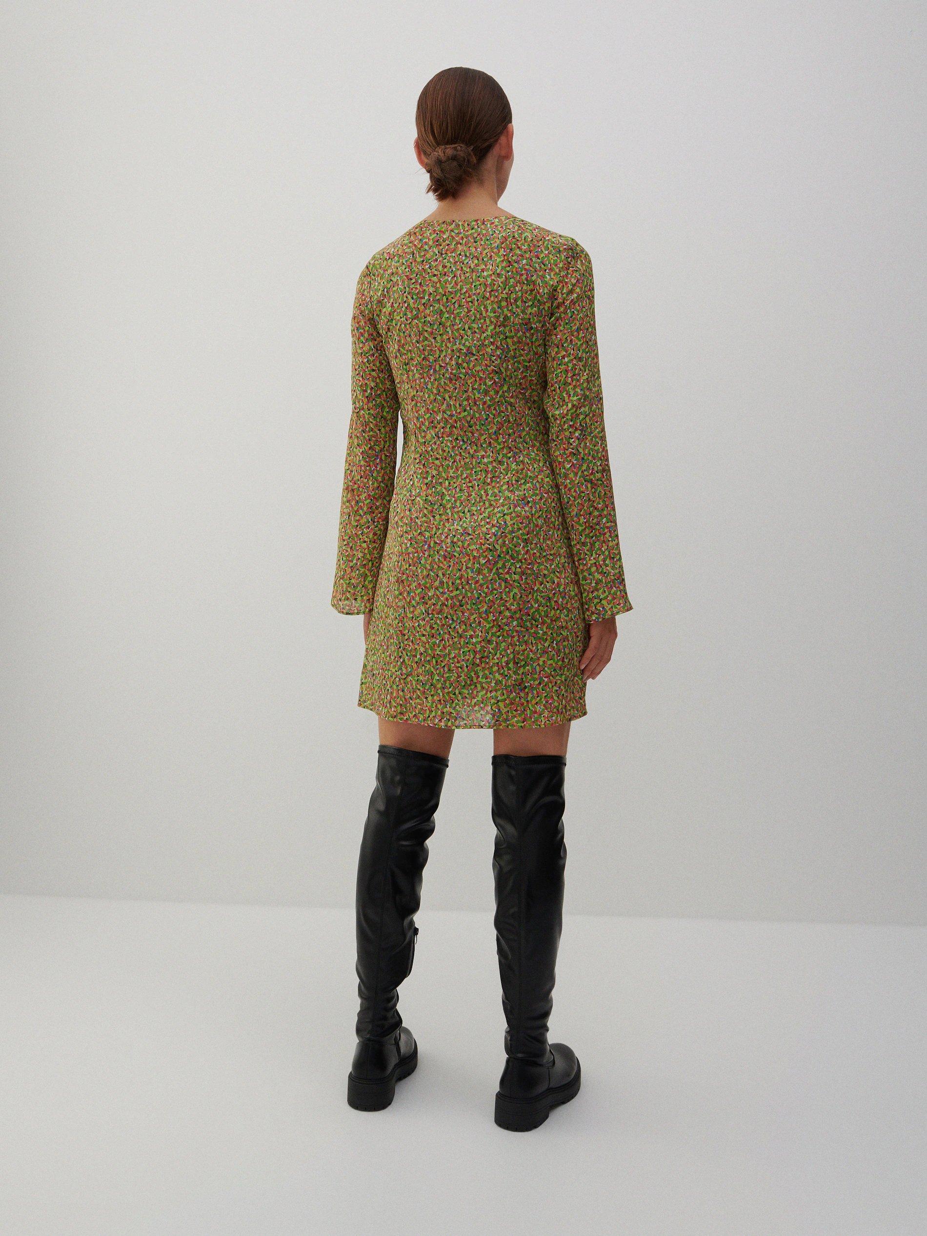 Multicolor Jacquard Fabric Dress, Women, , large image number 4