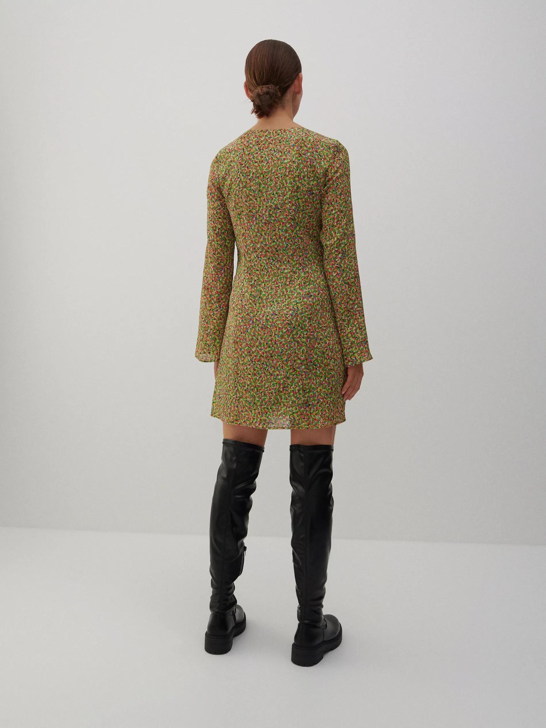 Multicolor Jacquard Fabric Dress, Women, , large image number 5
