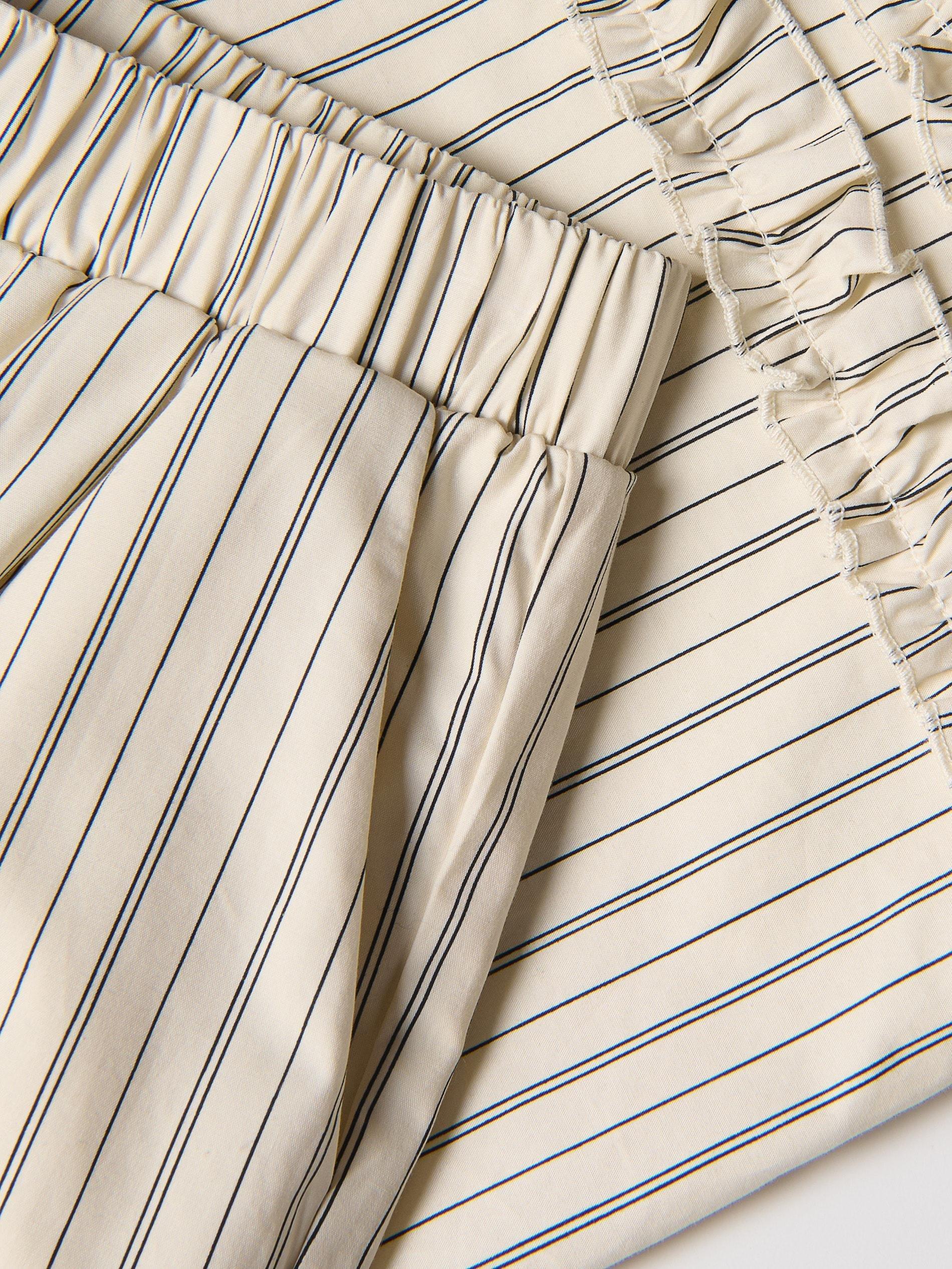 Cream Striped Culotte Trousers, Ivory, large image number 1