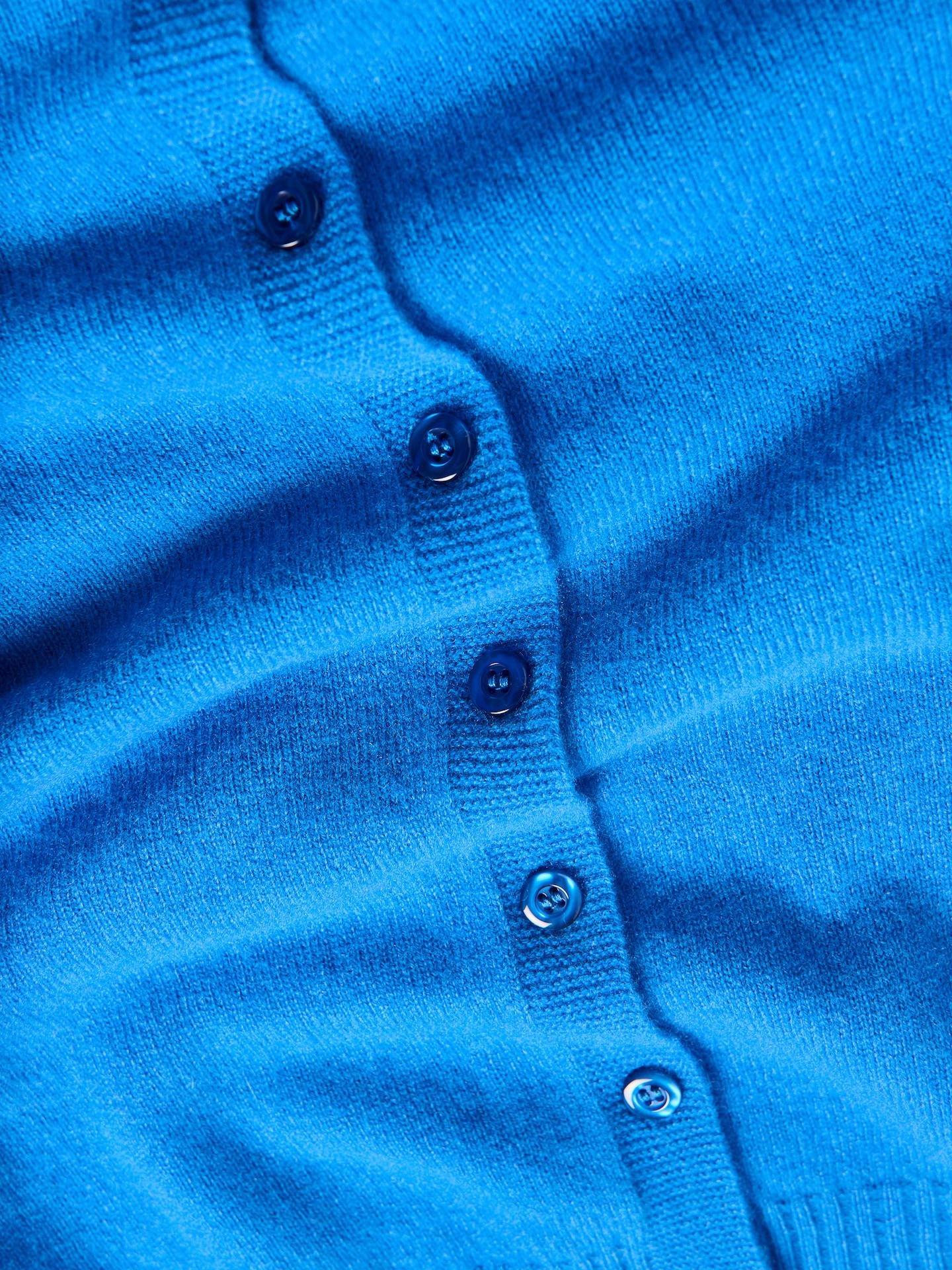 Blue Wool Cardigan, Blue, large image number 4
