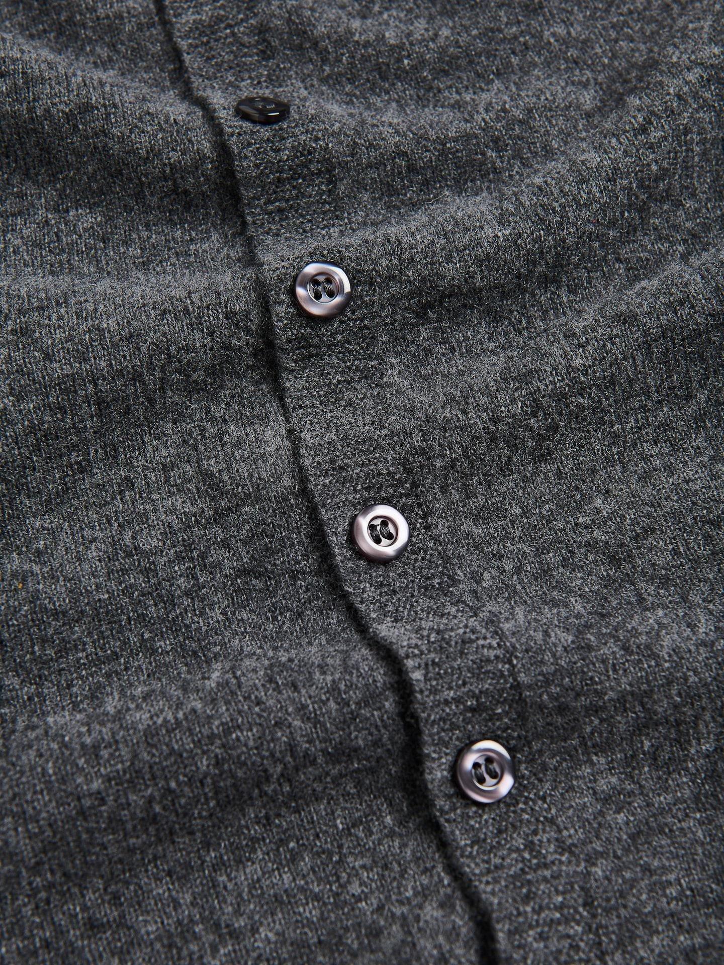 Grey Wool Cardigan, Grey, large image number 1