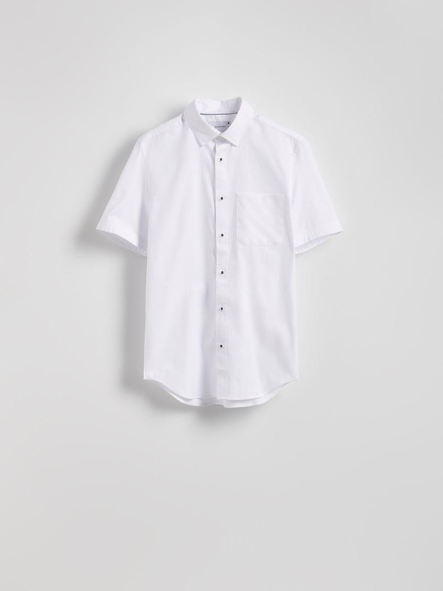 White Slim Fit Cotton Shirt, , large image number 0