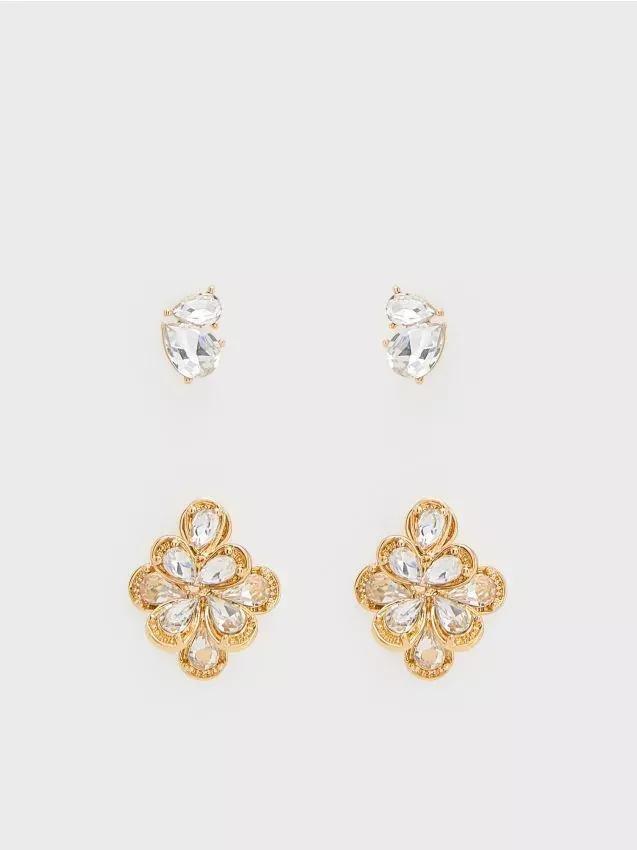 Gold Earrings, Golden, large image number 0